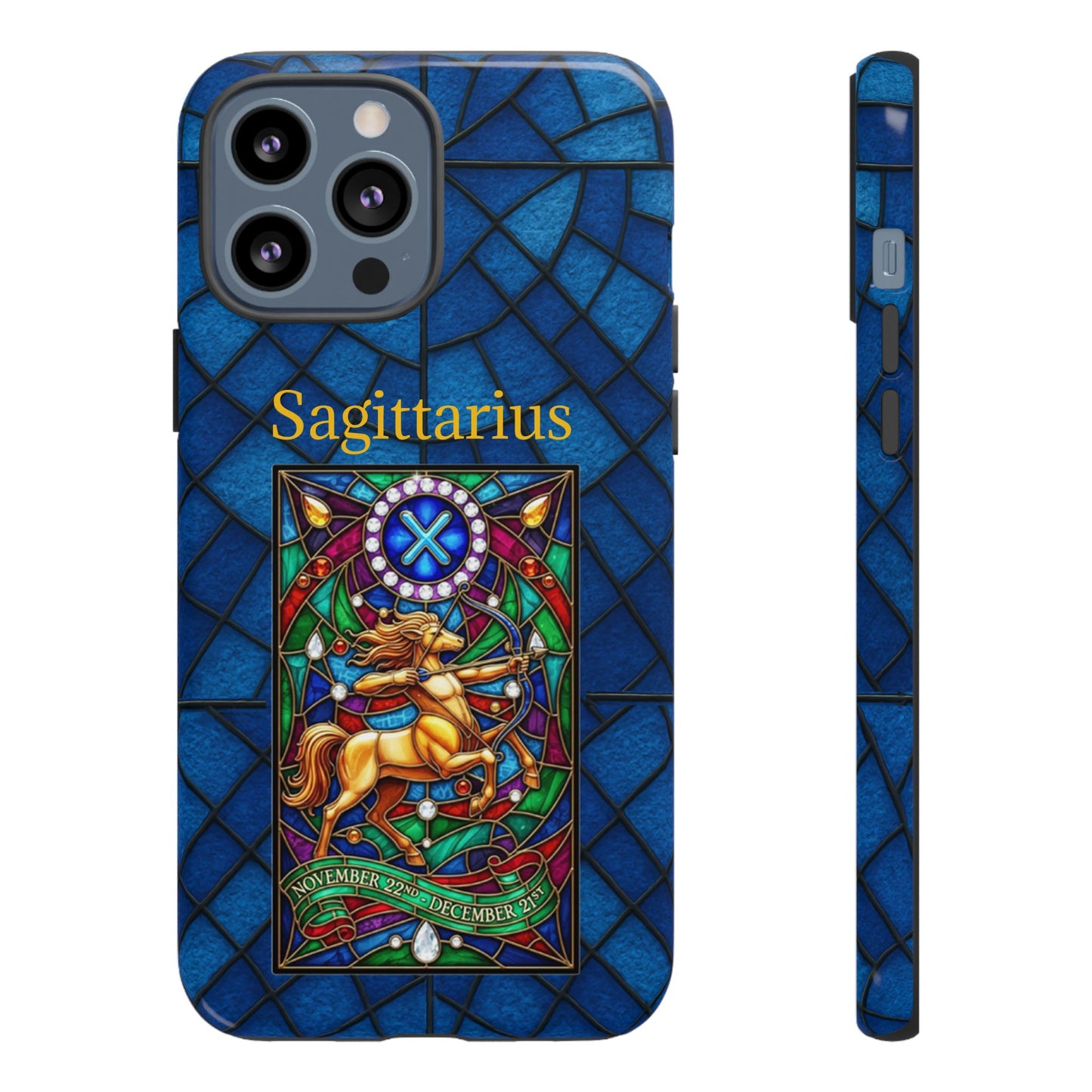 Sagittarius Zodiac Stained Glass - Arty Phone Case