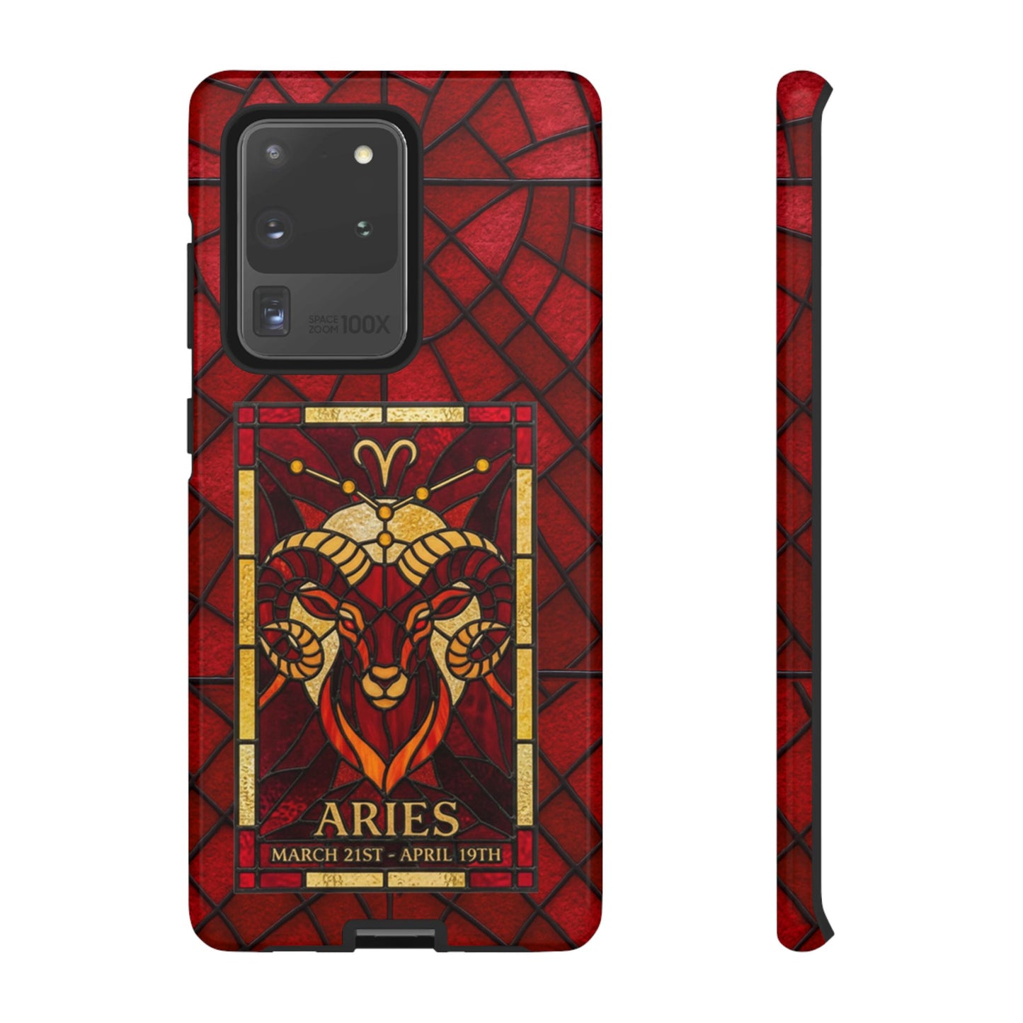 Aries Zodiac Stained Glass - Arty Phone Case