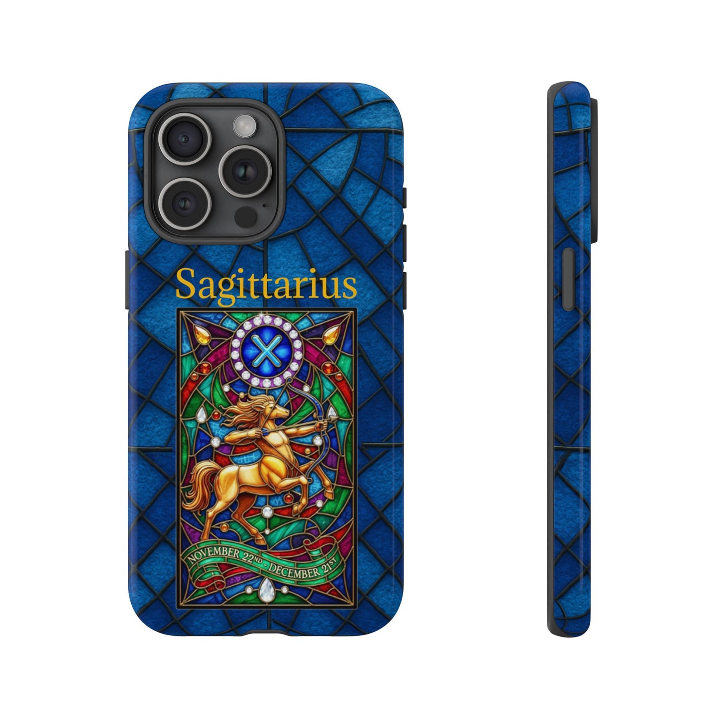 Sagittarius Zodiac Stained Glass - Arty Phone Case