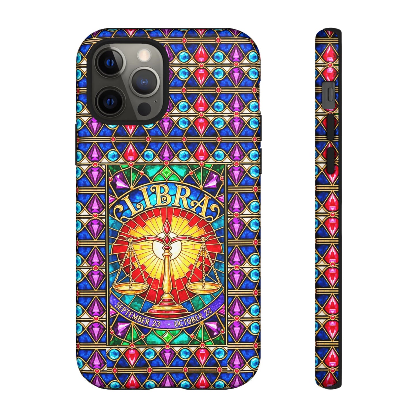Libra Zodiac Stained Glass - Arty Phone Case