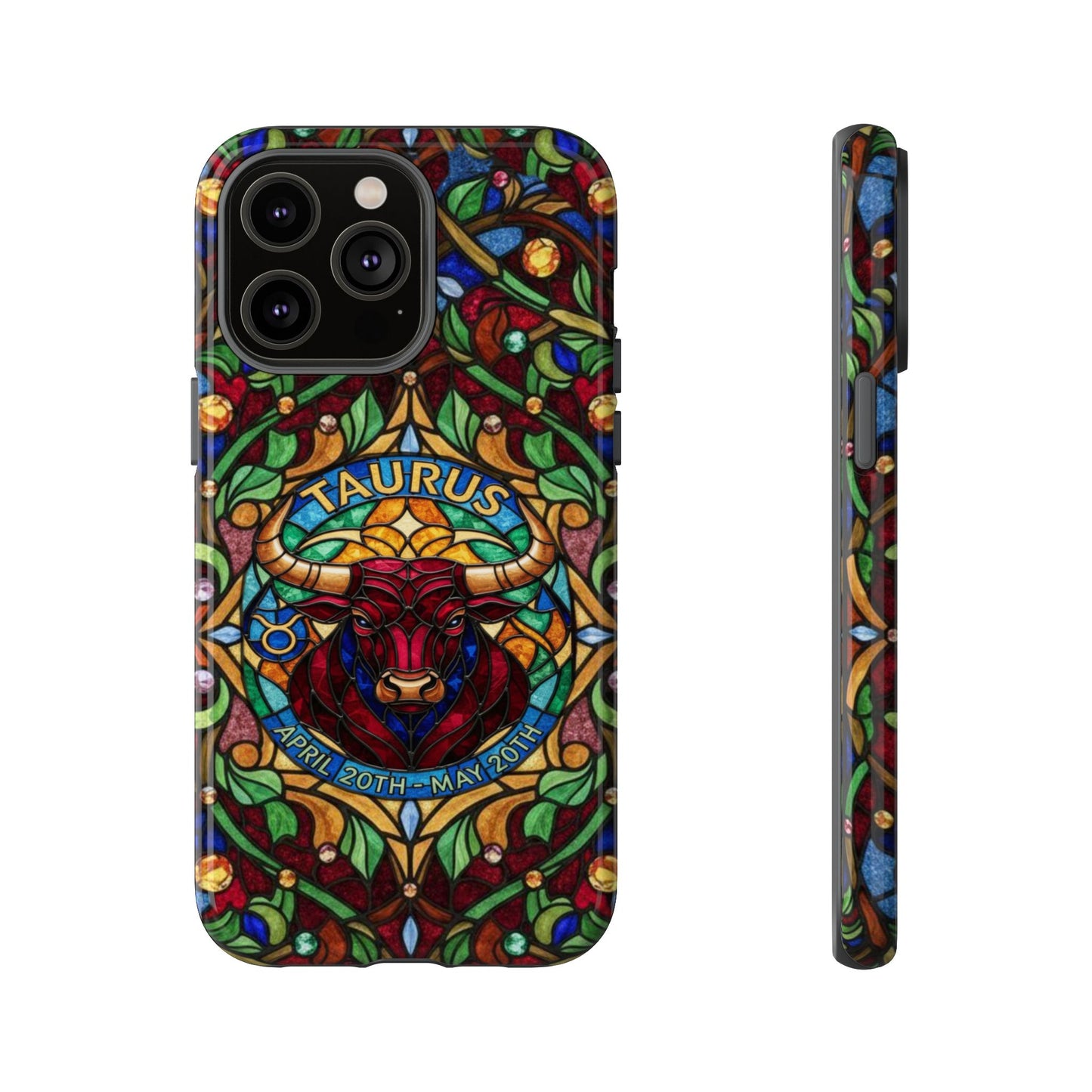 Taurus Zodiac Stained Glass - Arty Phone Case