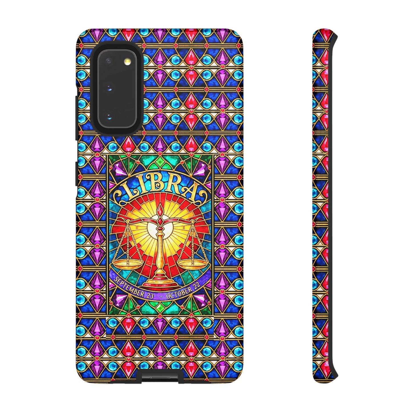Libra Zodiac Stained Glass - Arty Phone Case
