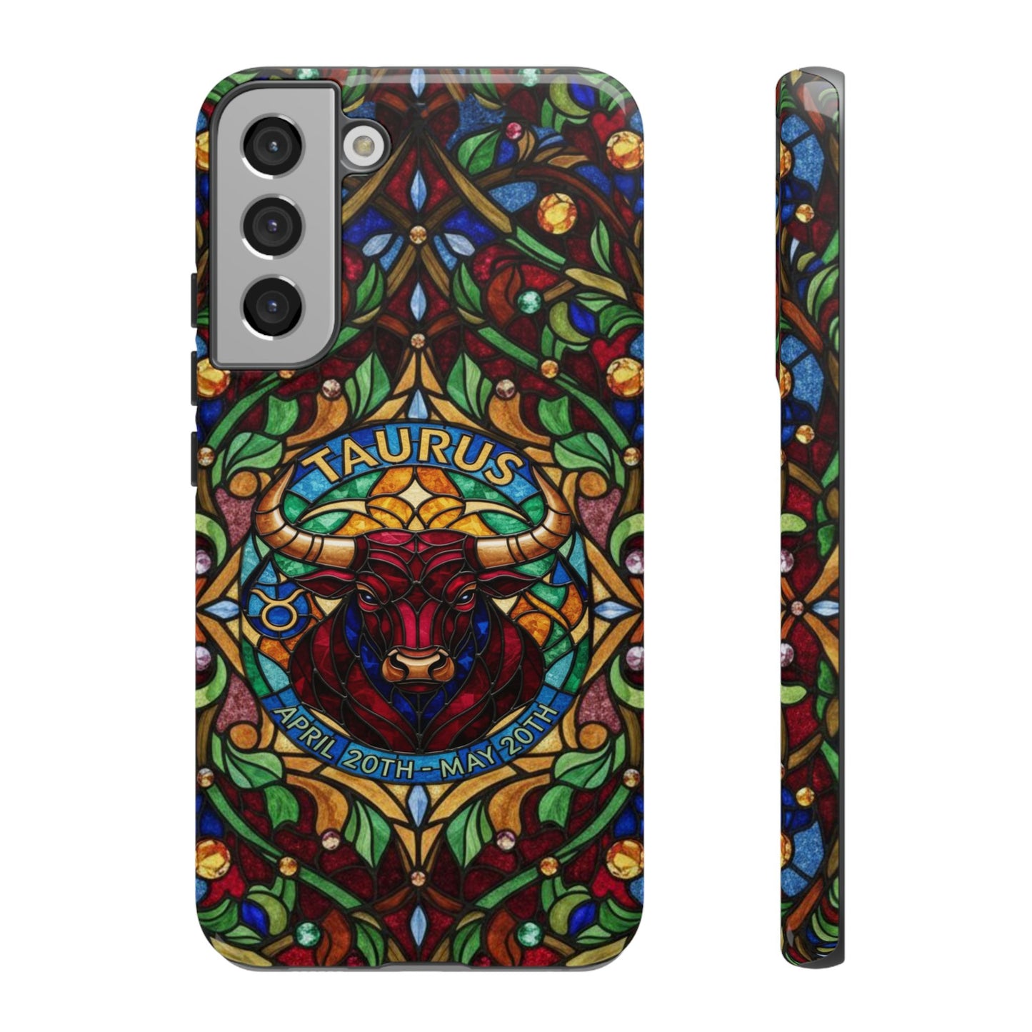 Taurus Zodiac Stained Glass - Arty Phone Case