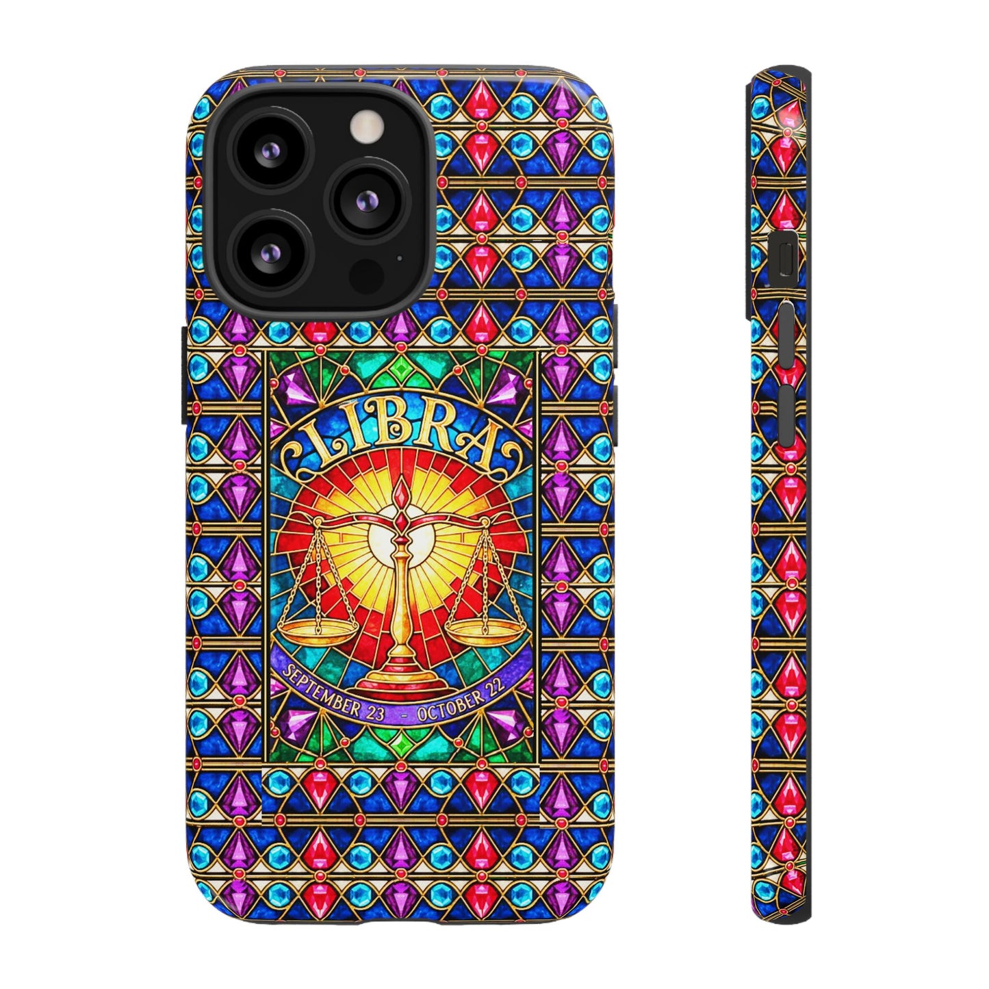 Libra Zodiac Stained Glass - Arty Phone Case