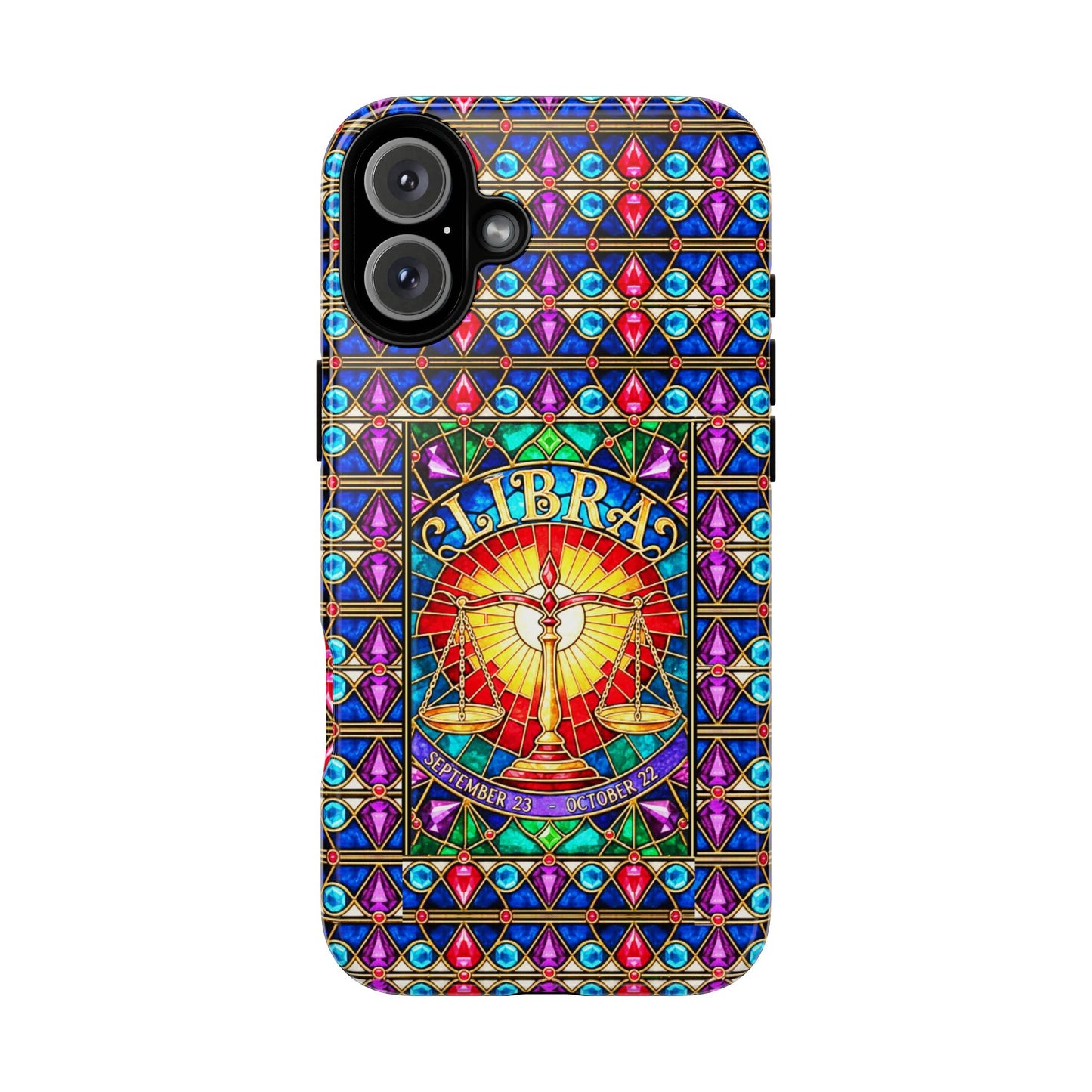 Libra Zodiac Stained Glass - Arty Phone Case
