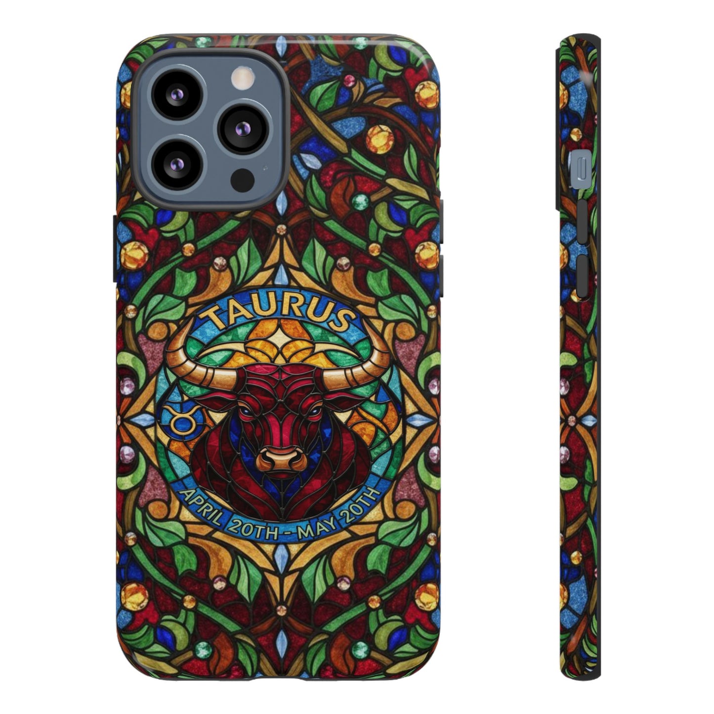 Taurus Zodiac Stained Glass - Arty Phone Case