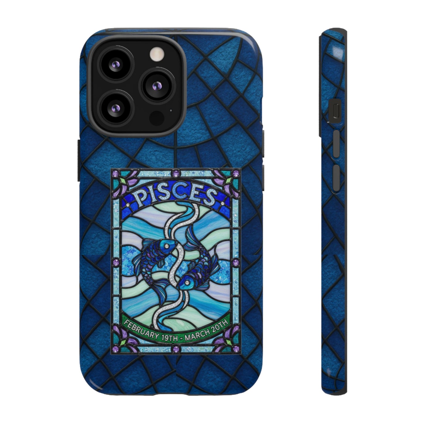 Pisces Zodiac Stained Glass - Arty Phone Case