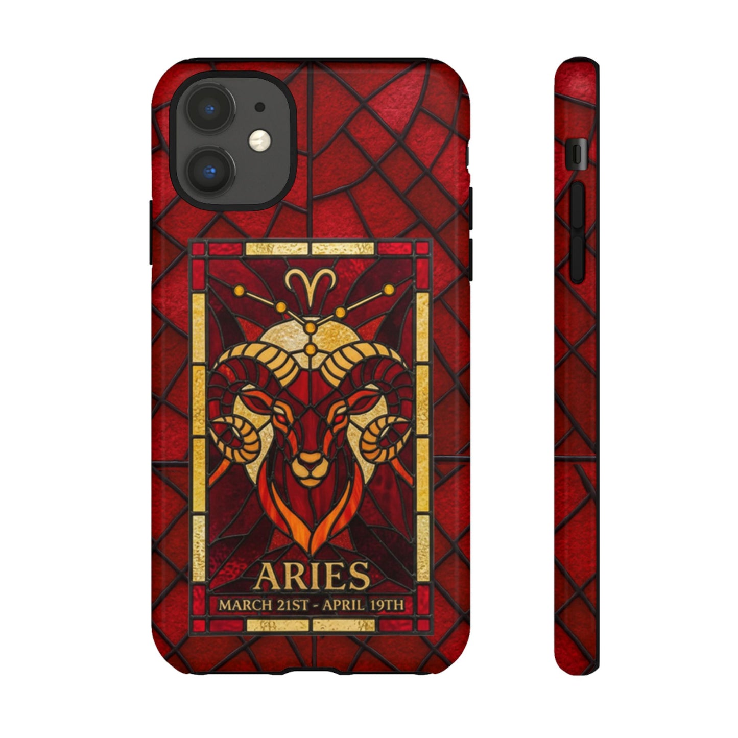 Aries Zodiac Stained Glass - Arty Phone Case