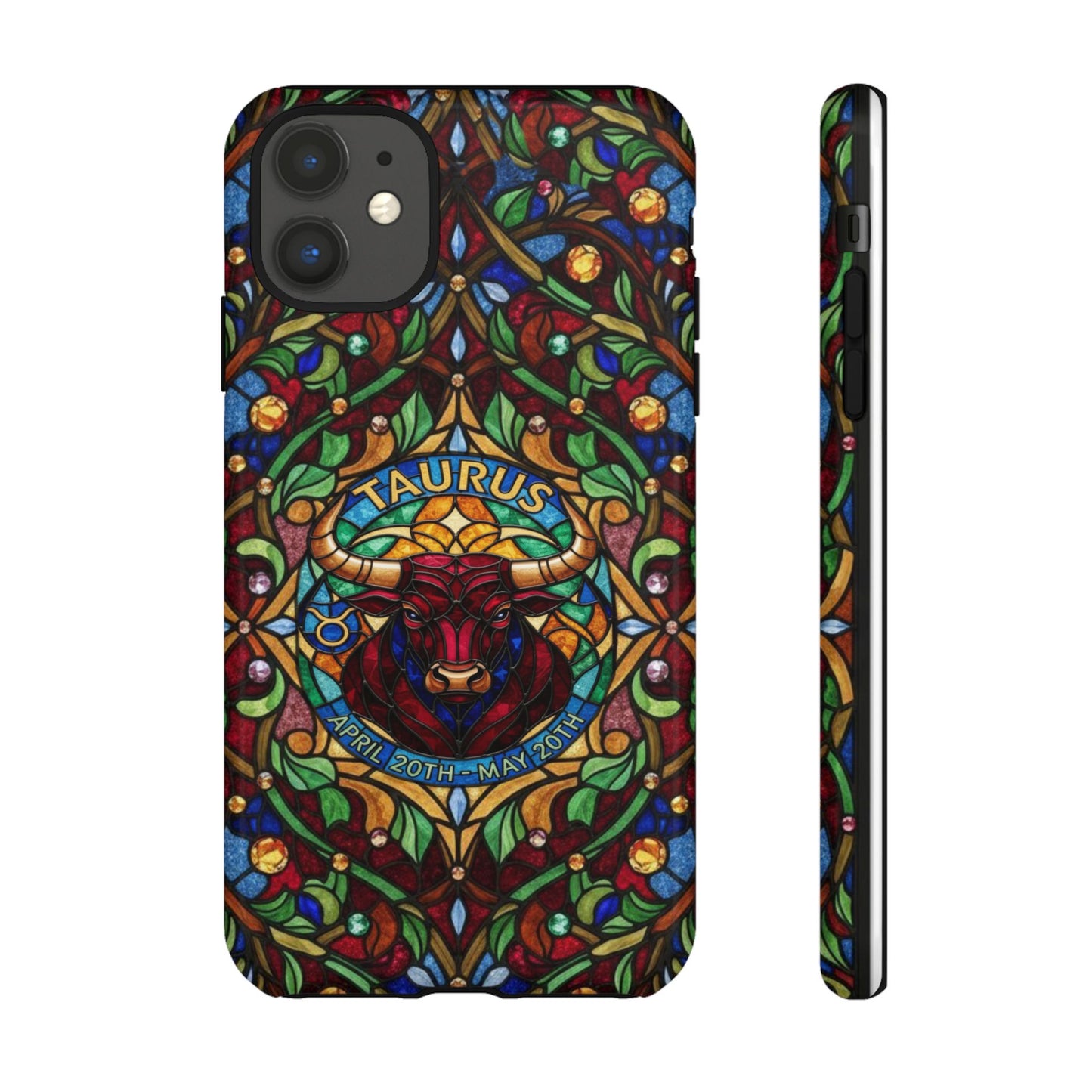 Taurus Zodiac Stained Glass - Arty Phone Case