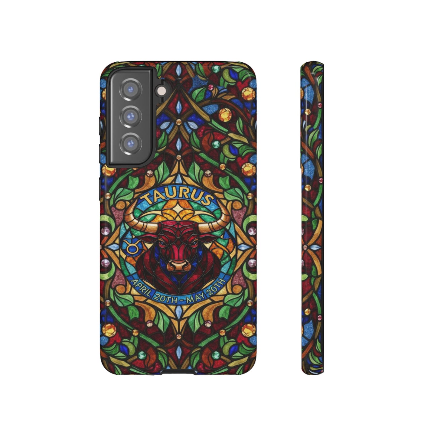 Taurus Zodiac Stained Glass - Arty Phone Case