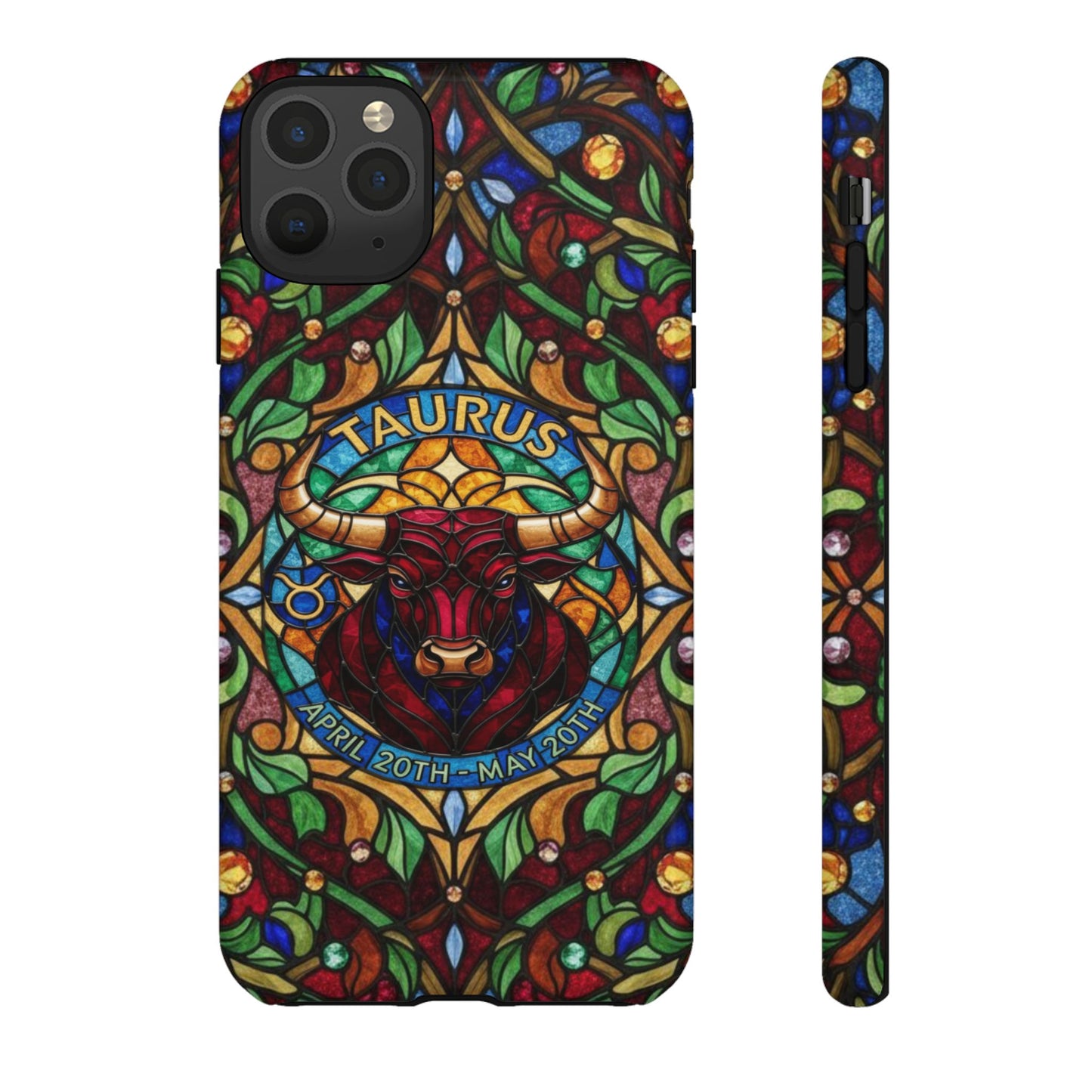 Taurus Zodiac Stained Glass - Arty Phone Case