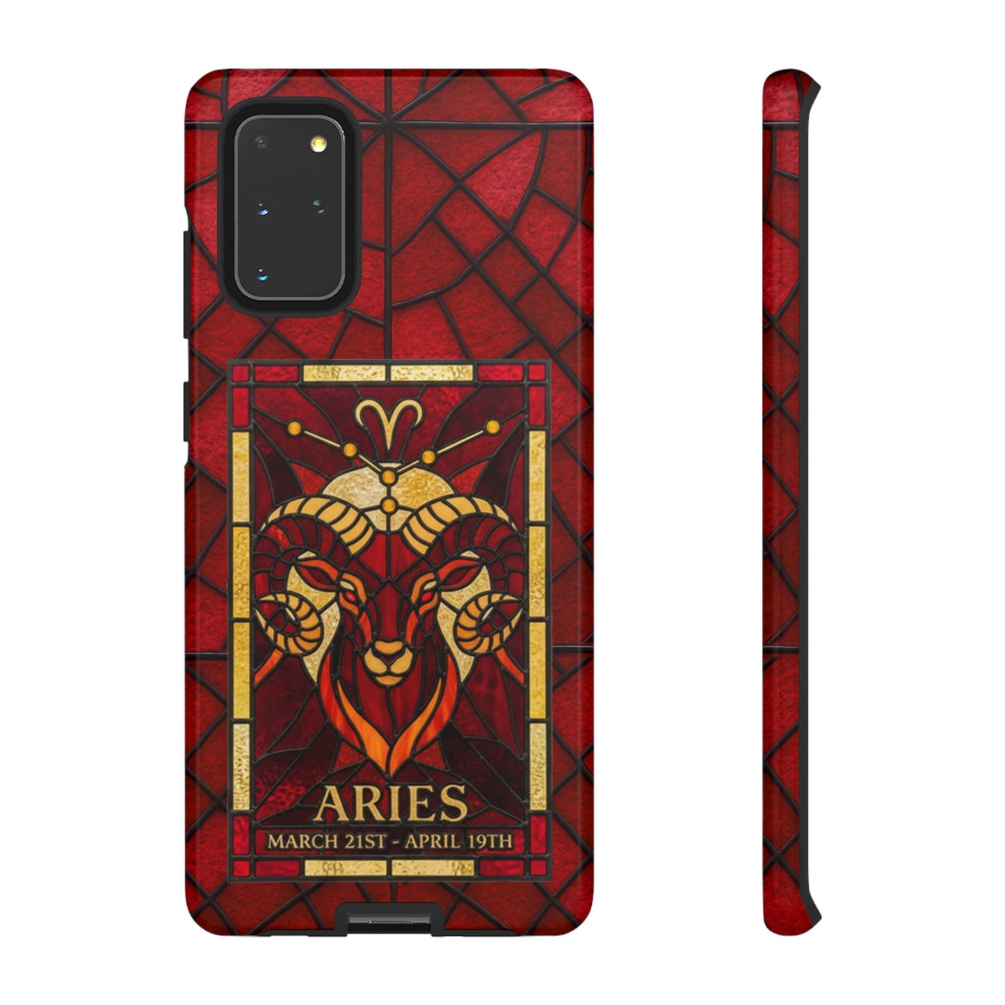 Aries Zodiac Stained Glass - Arty Phone Case