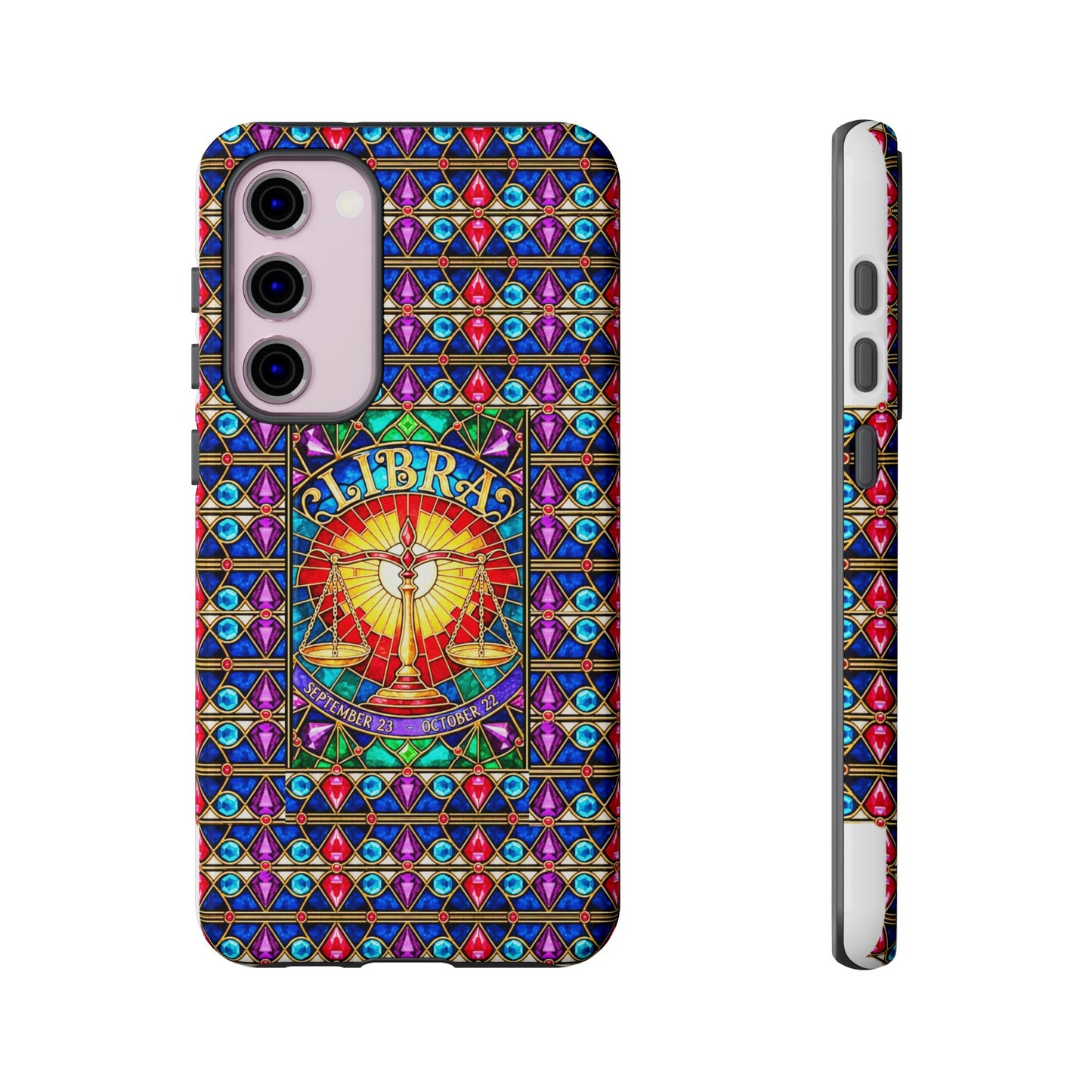 Libra Zodiac Stained Glass - Arty Phone Case