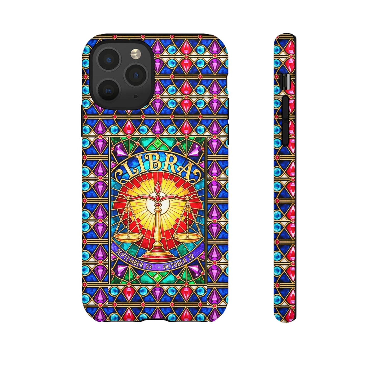 Libra Zodiac Stained Glass - Arty Phone Case