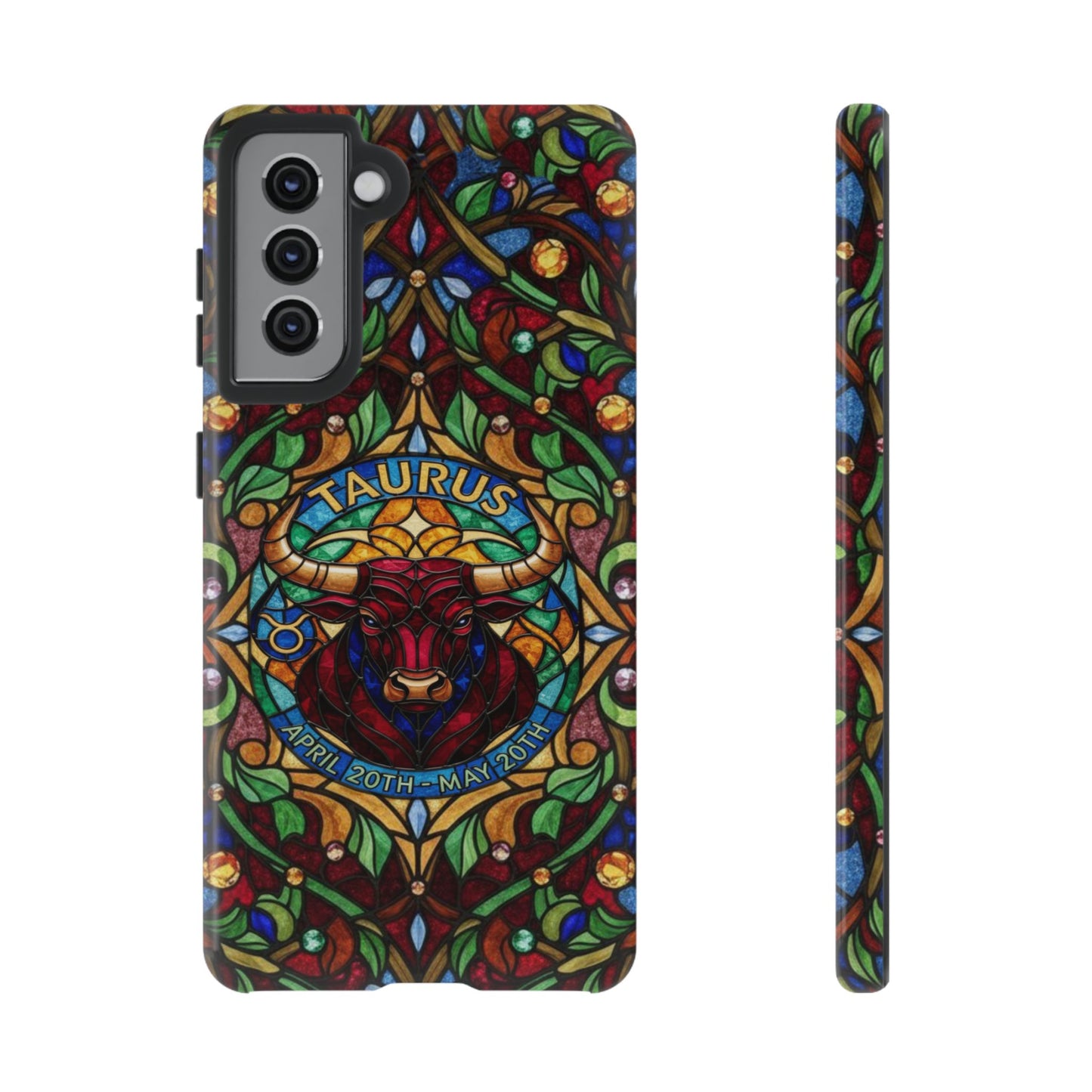 Taurus Zodiac Stained Glass - Arty Phone Case