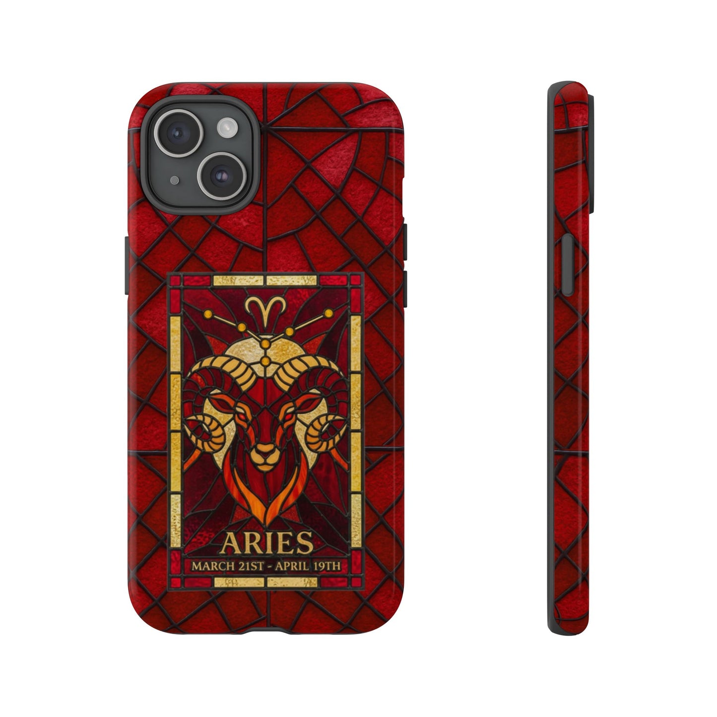 Aries Zodiac Stained Glass - Arty Phone Case