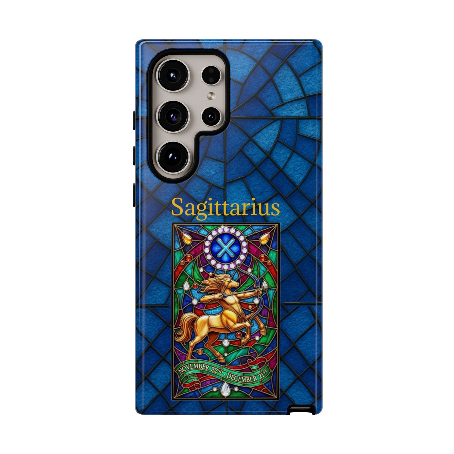 Sagittarius Zodiac Stained Glass - Arty Phone Case