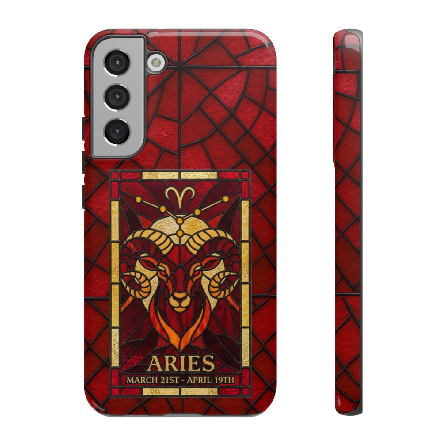 Aries Zodiac Stained Glass - Arty Phone Case