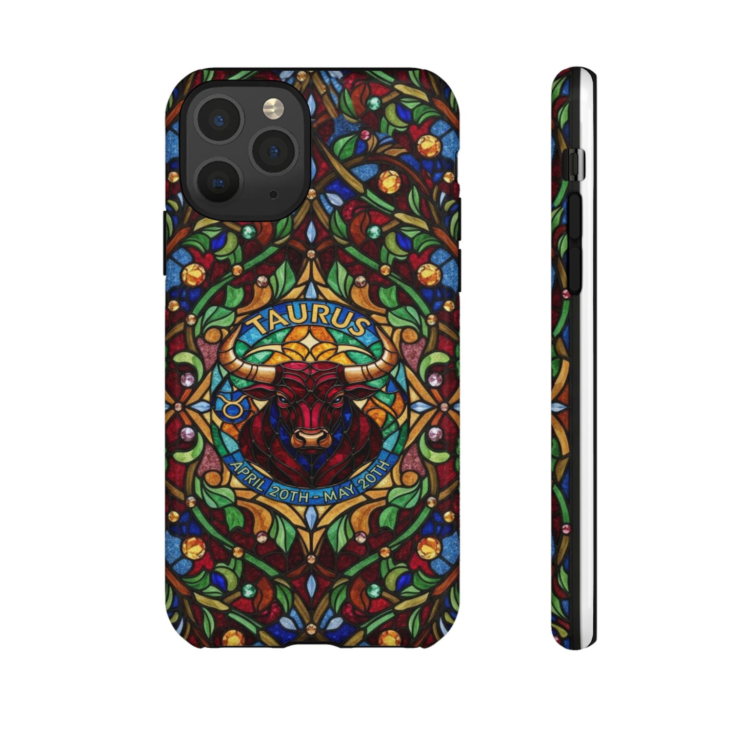 Taurus Zodiac Stained Glass - Arty Phone Case