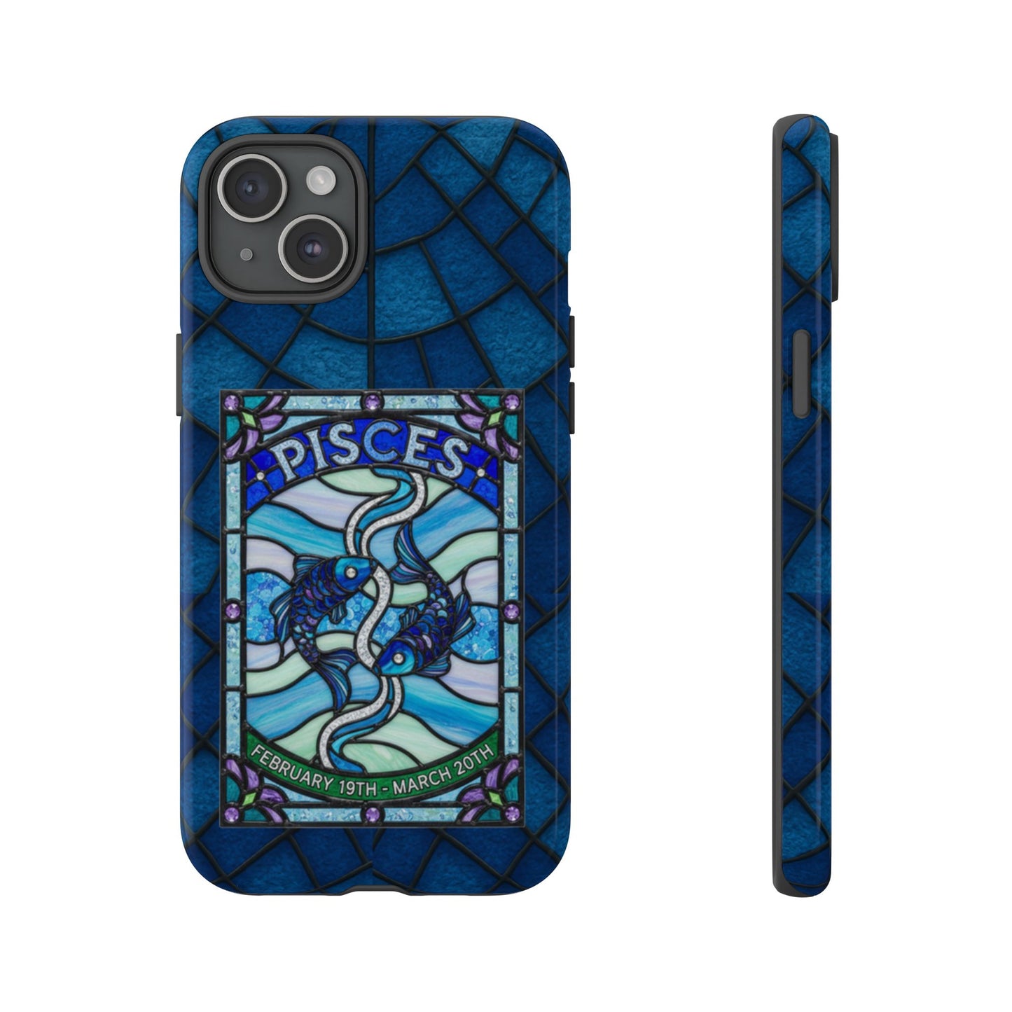 Pisces Zodiac Stained Glass - Arty Phone Case