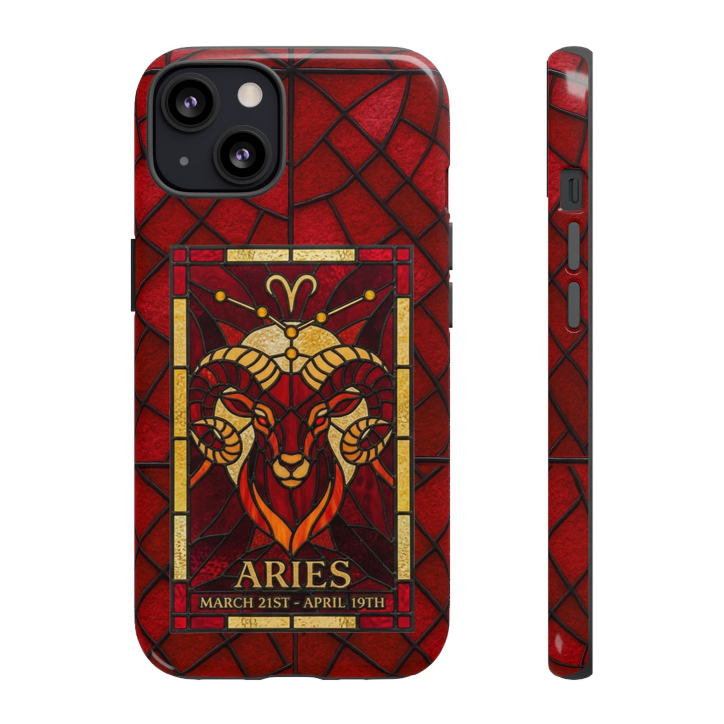 Aries Zodiac Stained Glass - Arty Phone Case