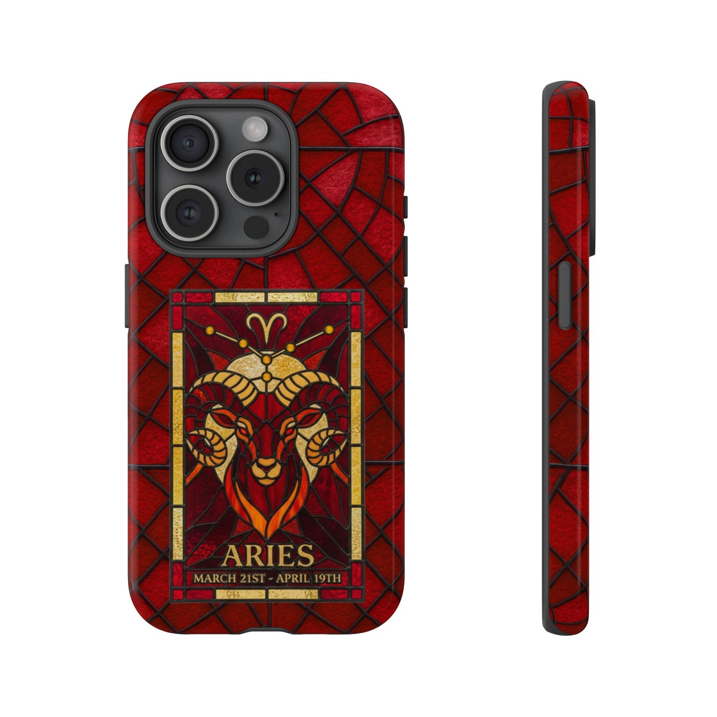 Aries Zodiac Stained Glass - Arty Phone Case