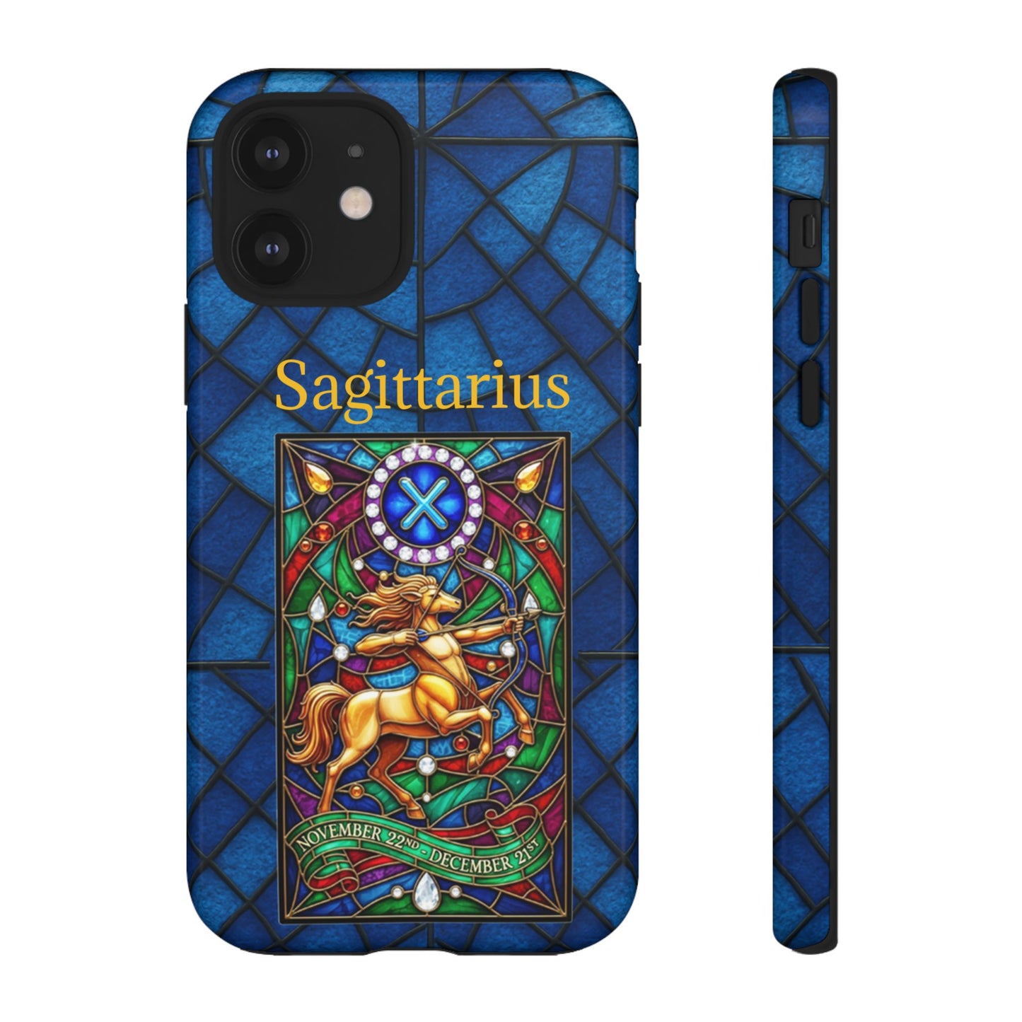 Sagittarius Zodiac Stained Glass - Arty Phone Case