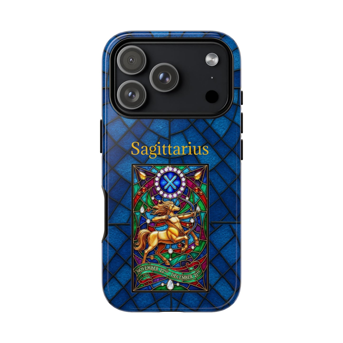 Sagittarius Zodiac Stained Glass - Arty Phone Case