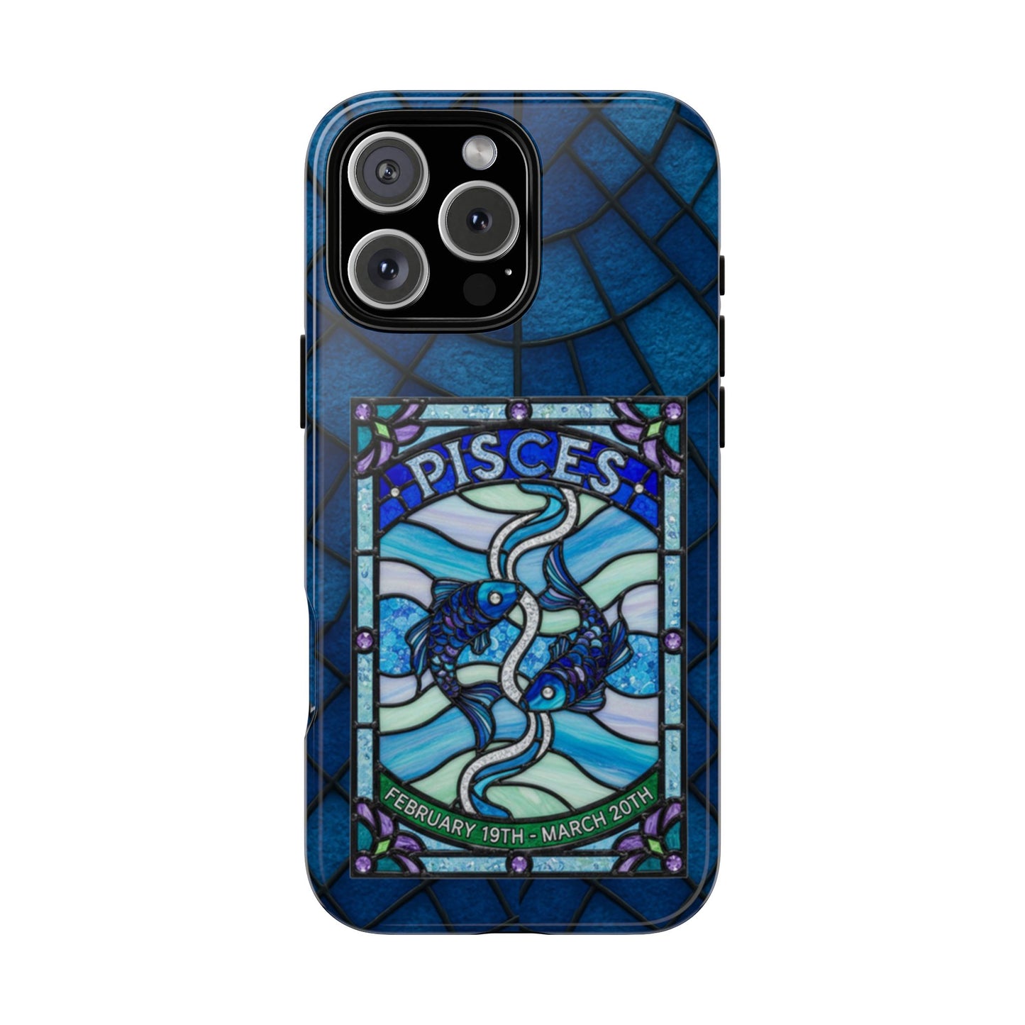 Pisces Zodiac Stained Glass - Arty Phone Case