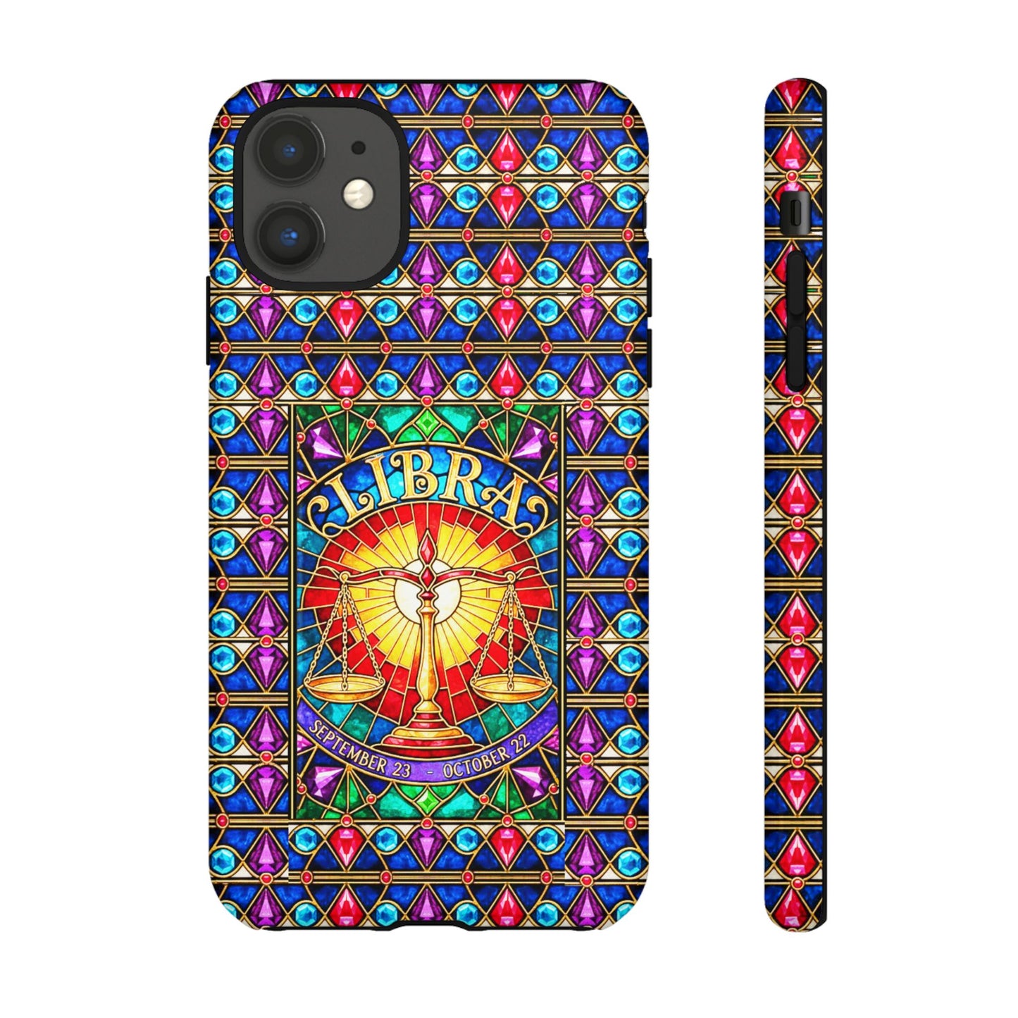 Libra Zodiac Stained Glass - Arty Phone Case