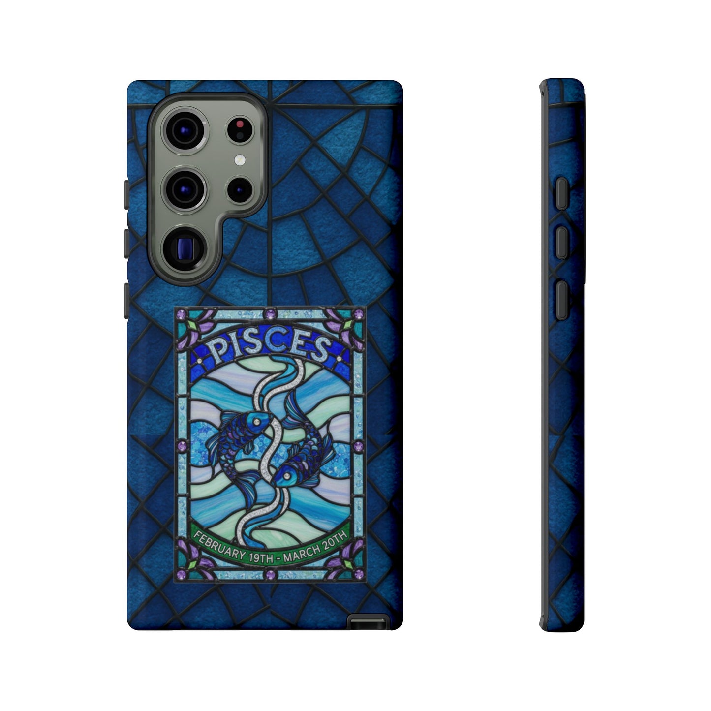 Pisces Zodiac Stained Glass - Arty Phone Case