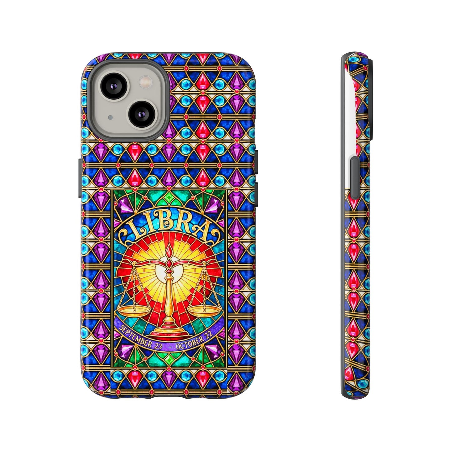 Libra Zodiac Stained Glass - Arty Phone Case