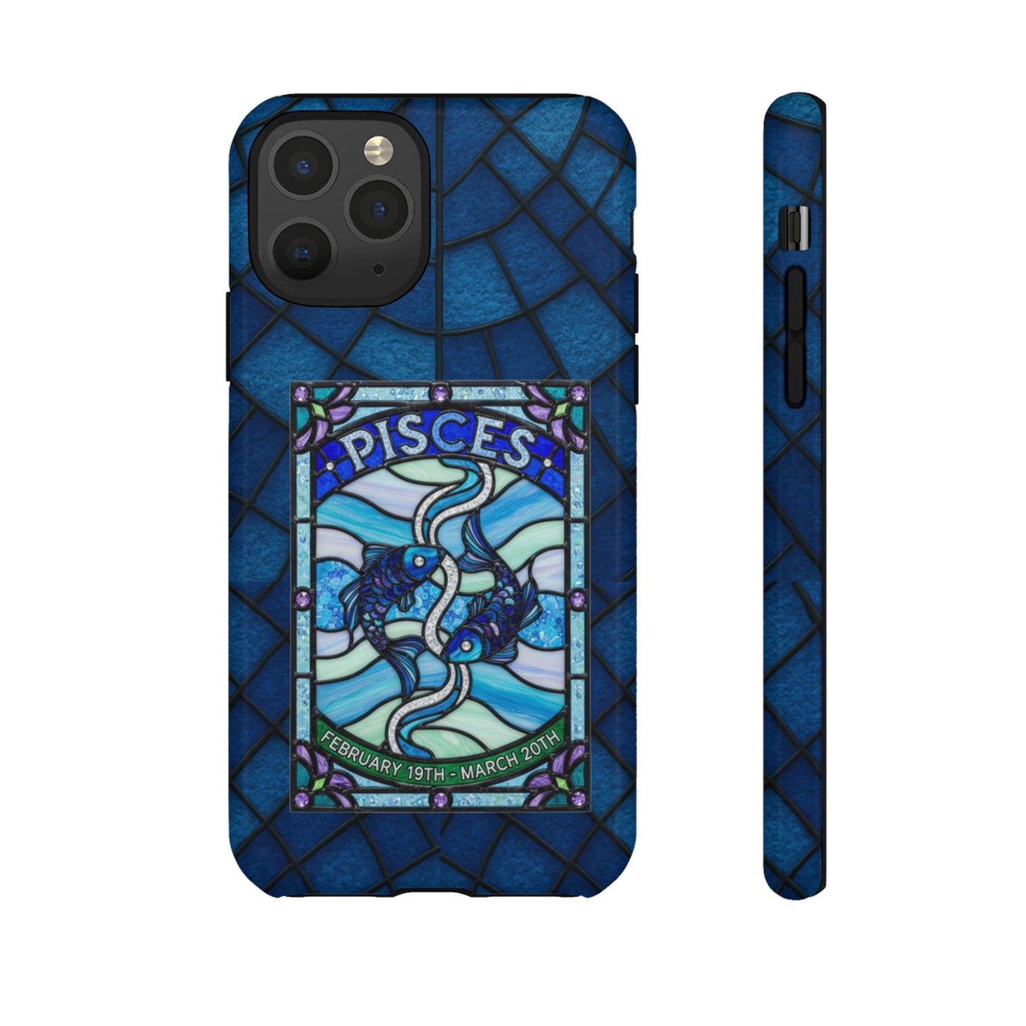 Pisces Zodiac Stained Glass - Arty Phone Case