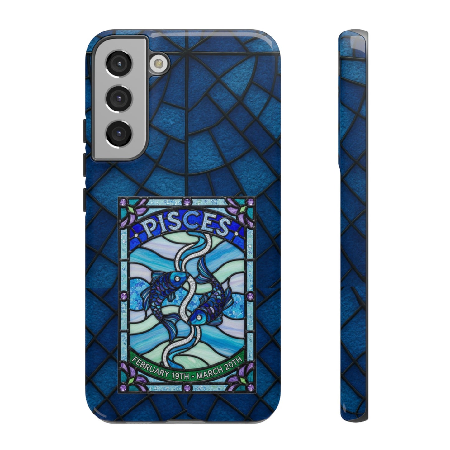 Pisces Zodiac Stained Glass - Arty Phone Case