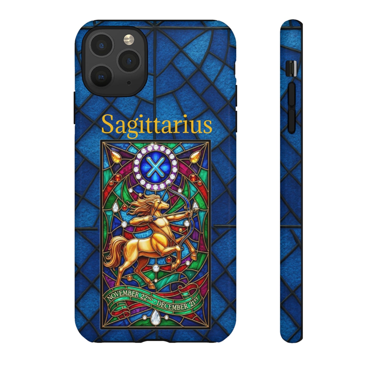 Sagittarius Zodiac Stained Glass - Arty Phone Case