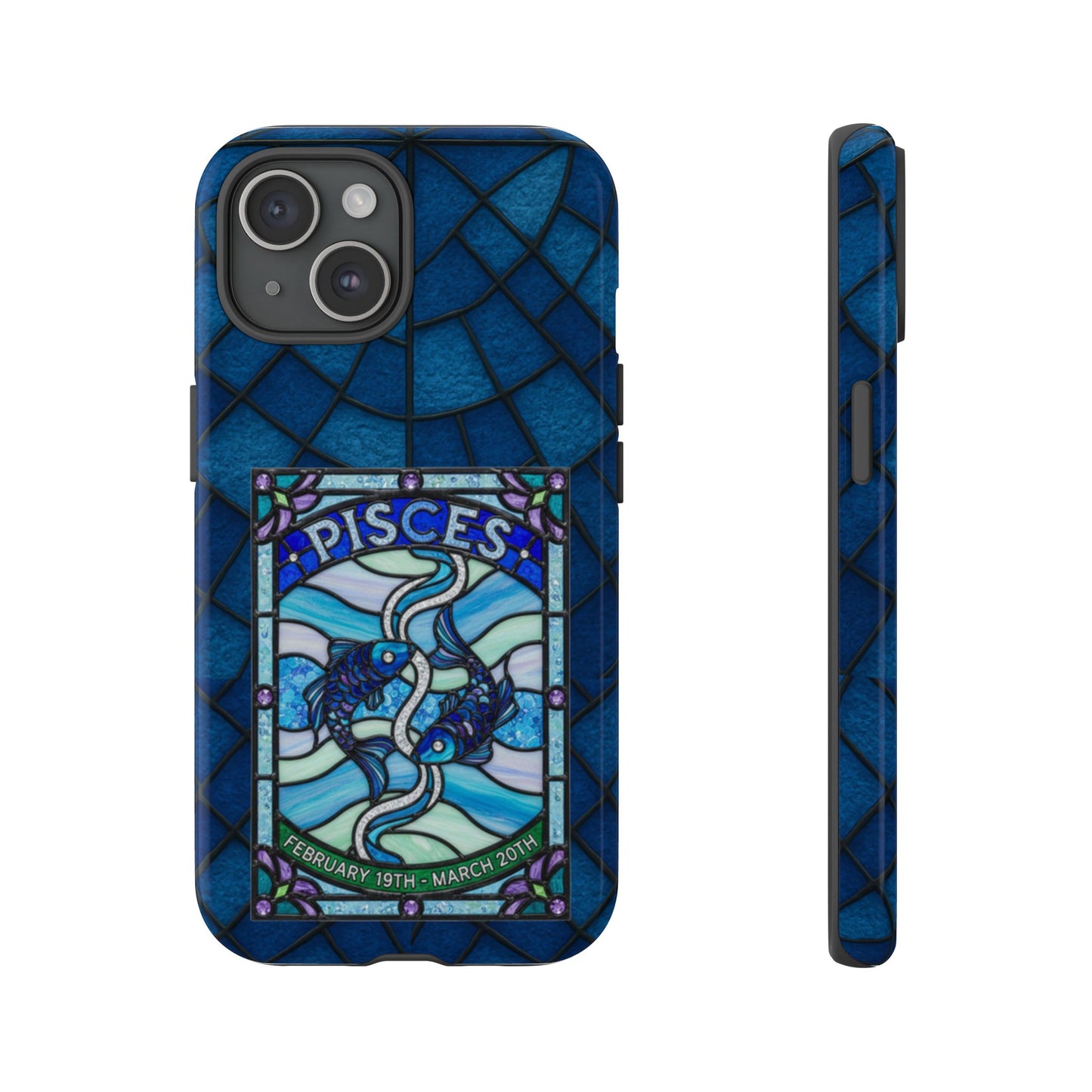 Pisces Zodiac Stained Glass - Arty Phone Case