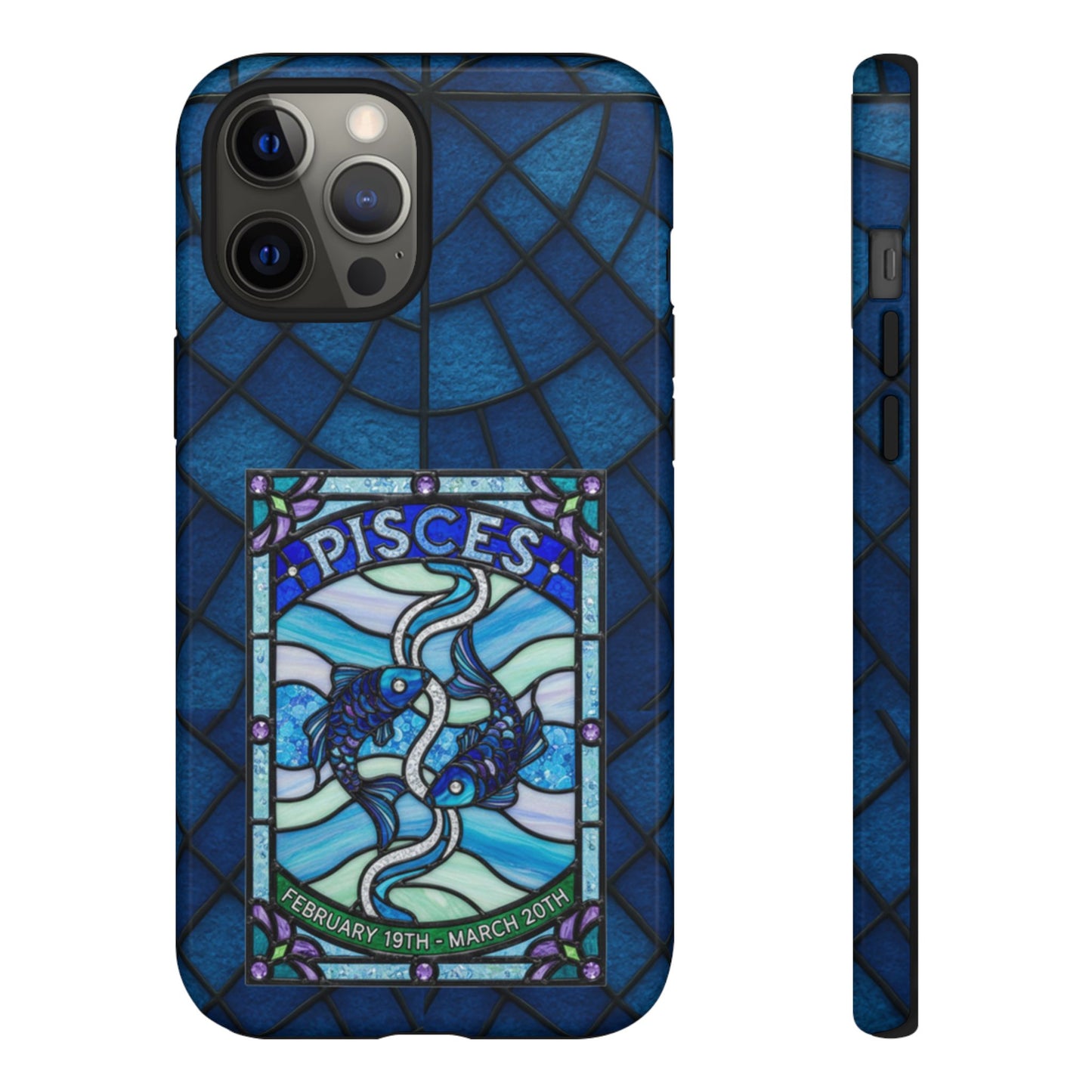 Pisces Zodiac Stained Glass - Arty Phone Case