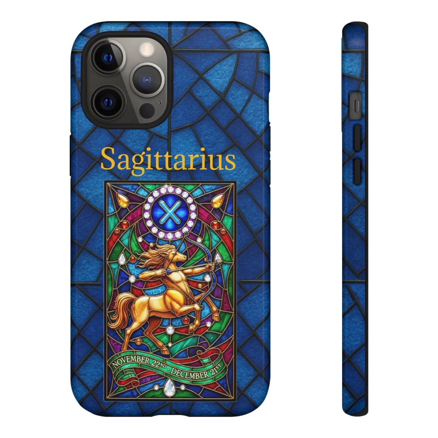 Sagittarius Zodiac Stained Glass - Arty Phone Case