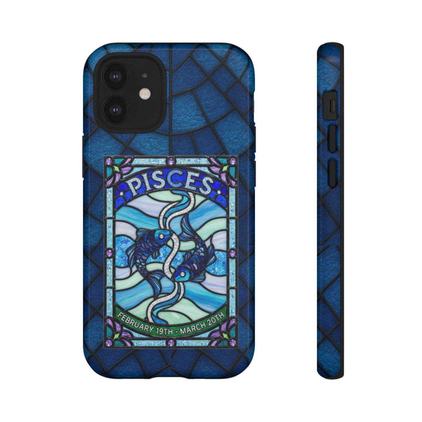 Pisces Zodiac Stained Glass - Arty Phone Case