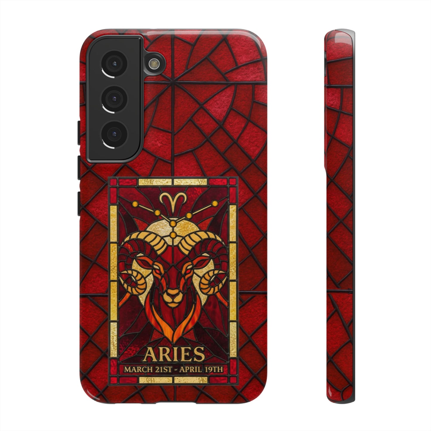 Aries Zodiac Stained Glass - Arty Phone Case