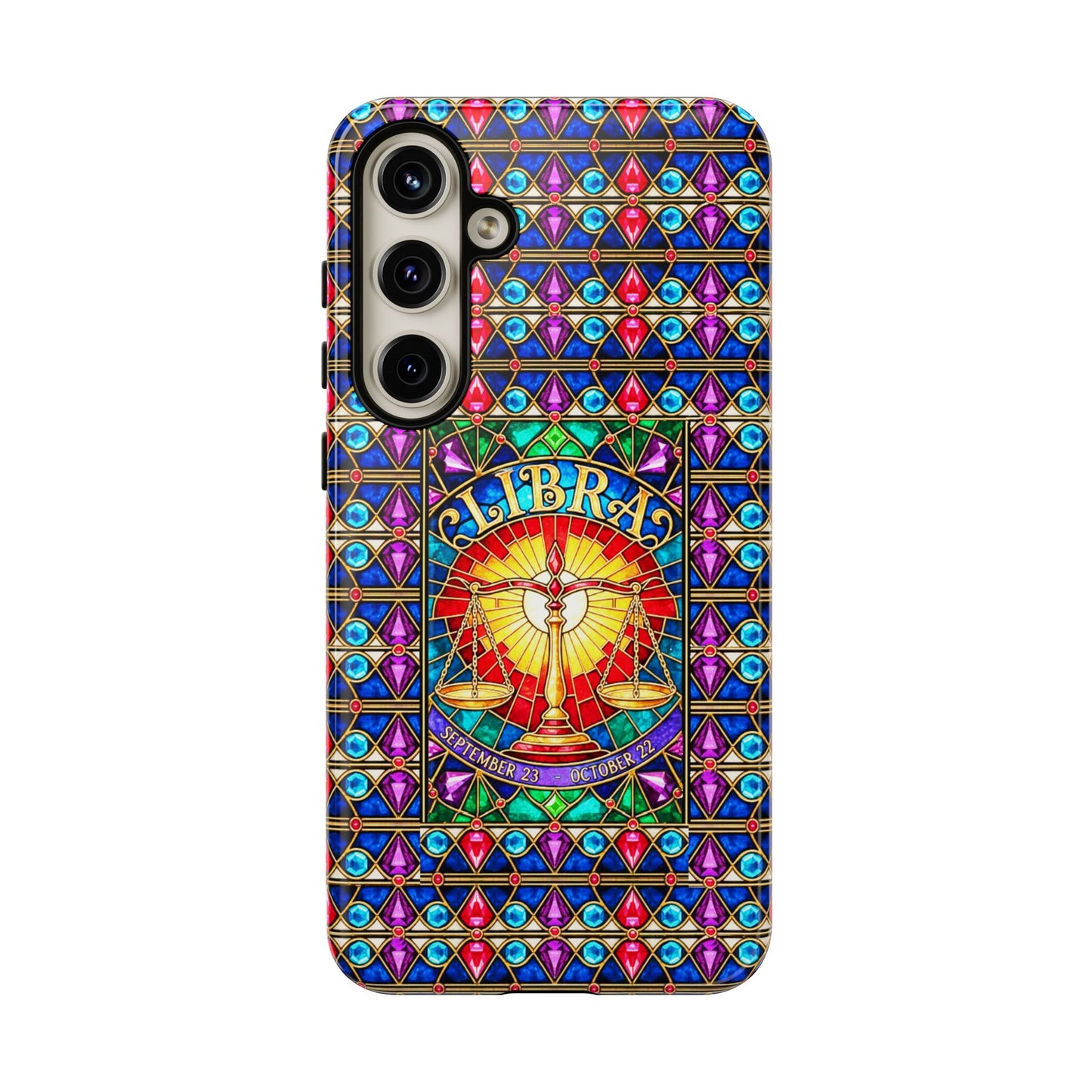 Libra Zodiac Stained Glass - Arty Phone Case