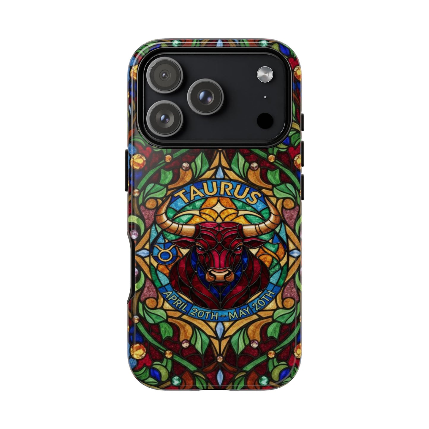 Taurus Zodiac Stained Glass - Arty Phone Case