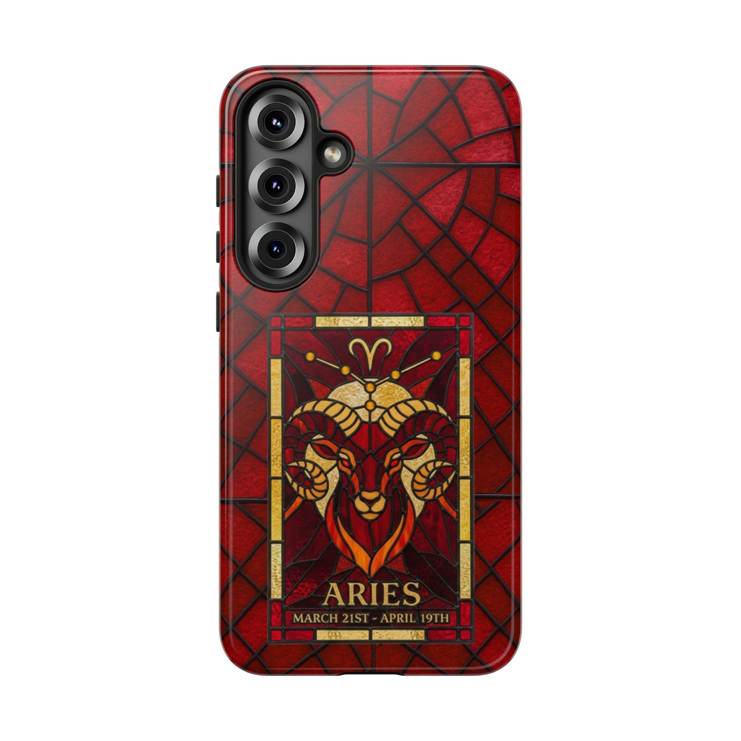 Aries Zodiac Stained Glass - Arty Phone Case