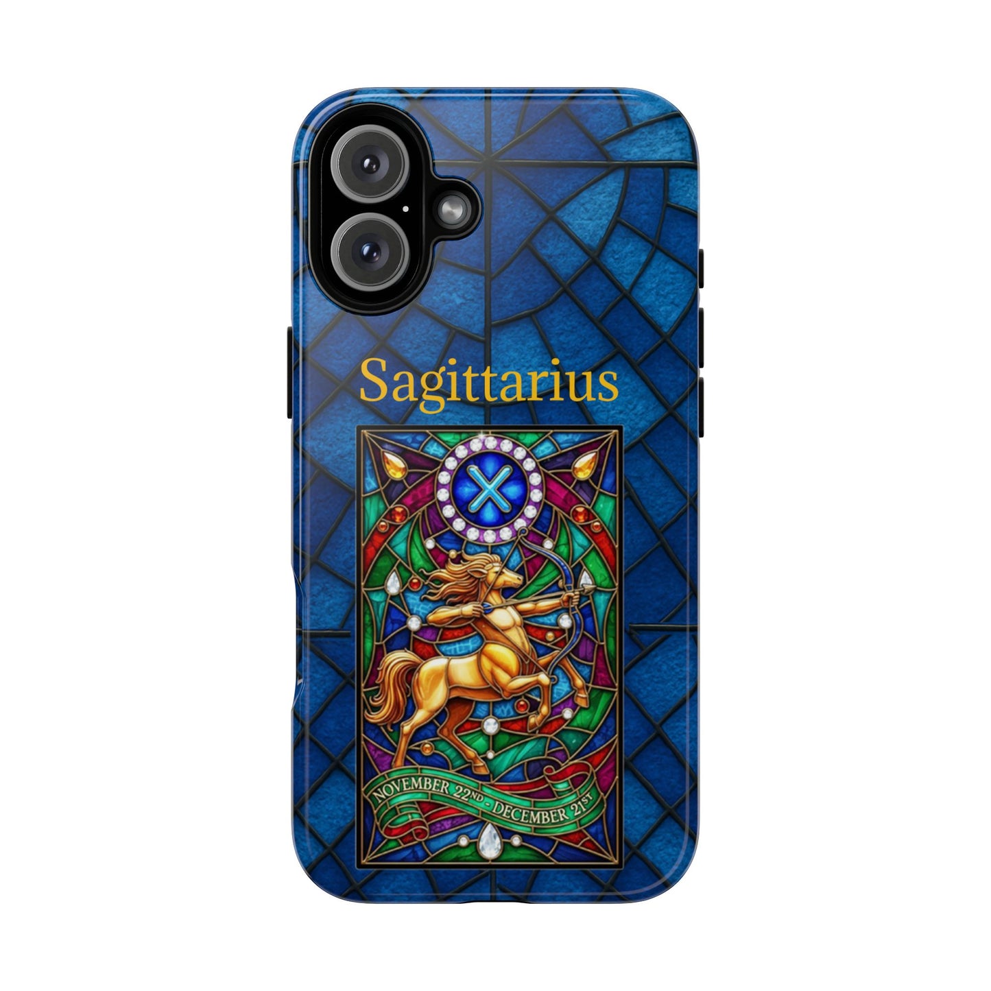 Sagittarius Zodiac Stained Glass - Arty Phone Case