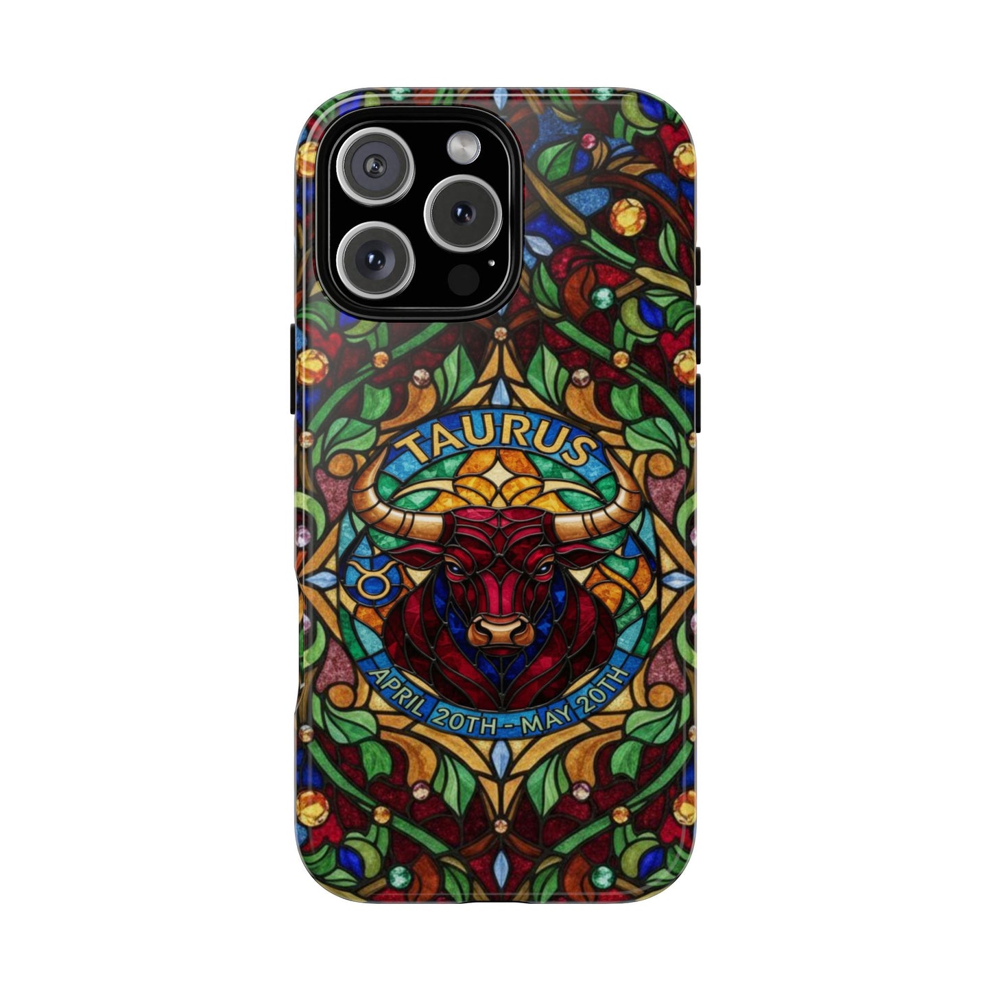 Taurus Zodiac Stained Glass - Arty Phone Case
