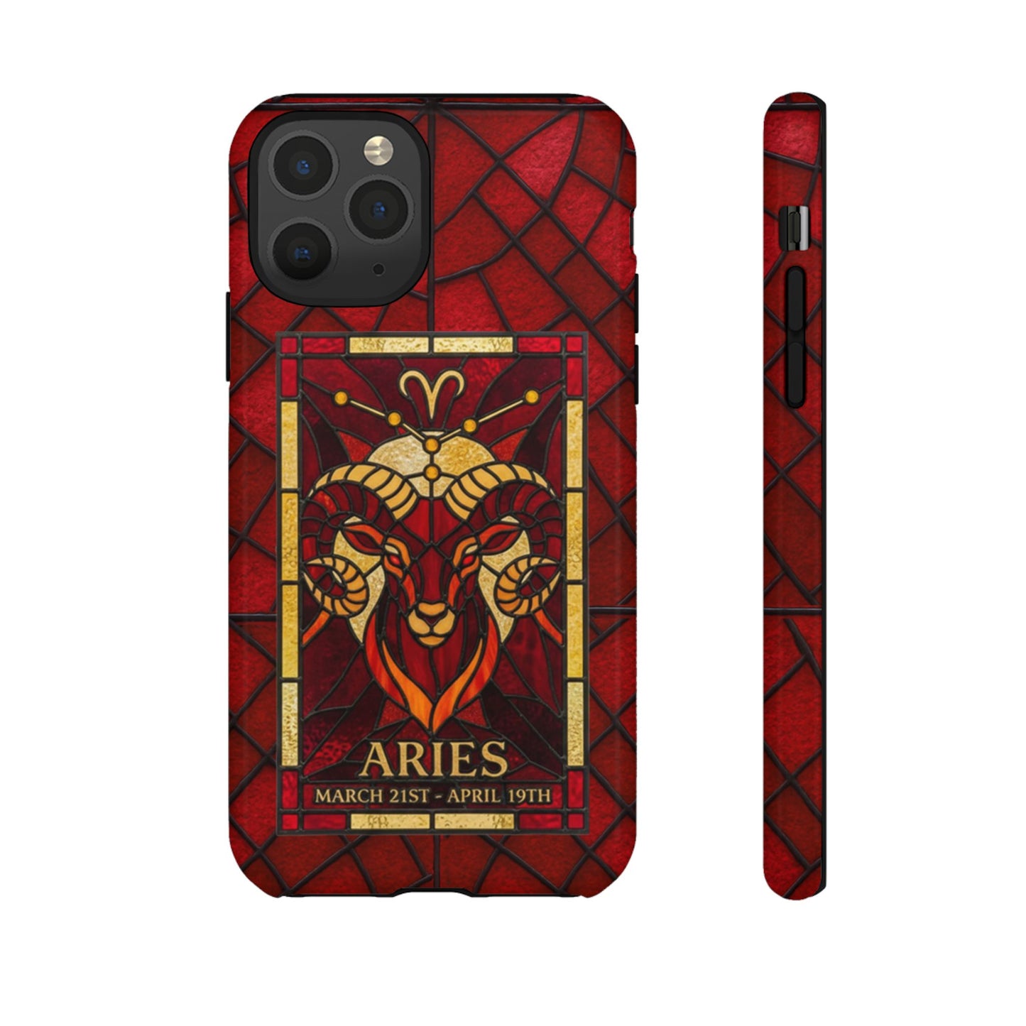 Aries Zodiac Stained Glass - Arty Phone Case
