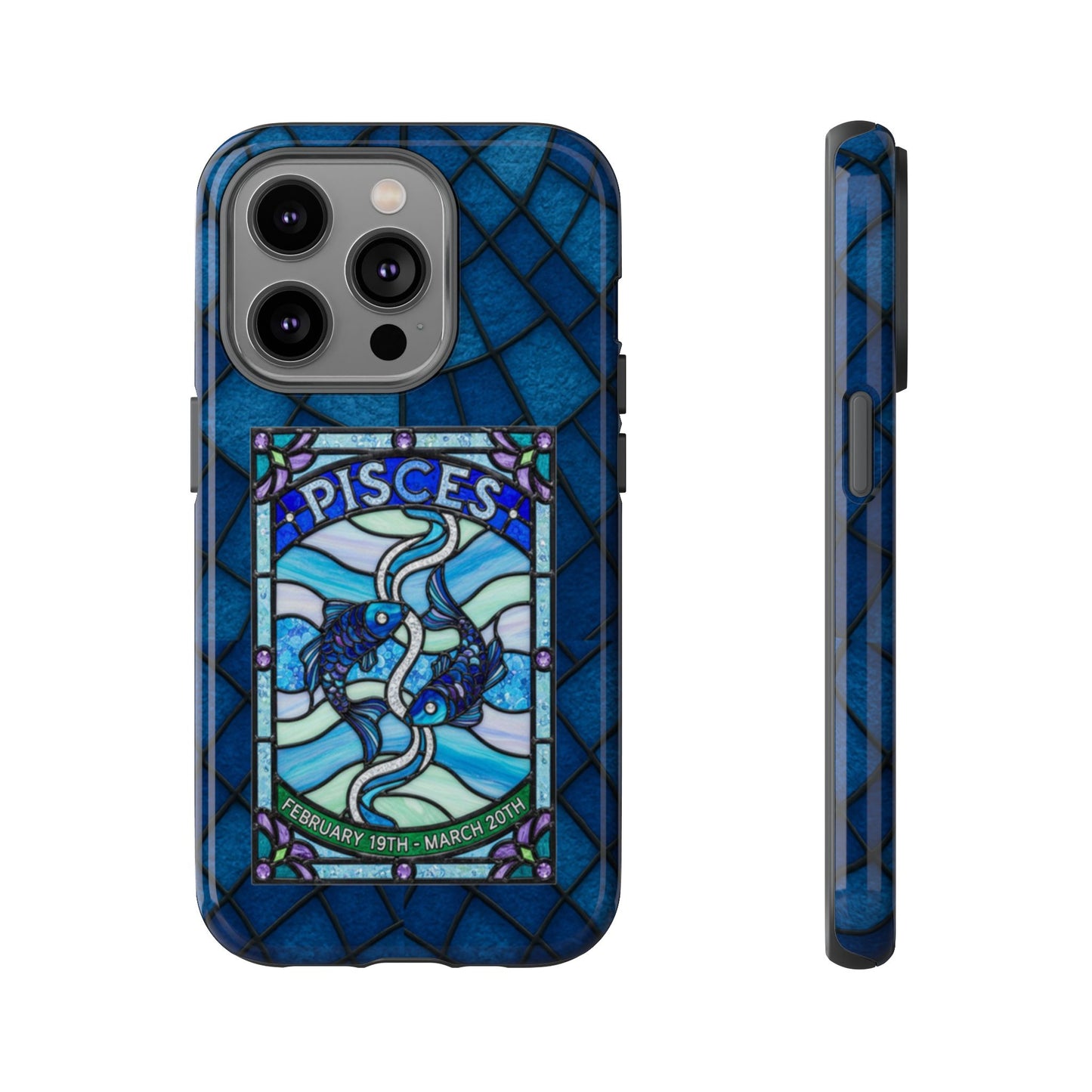 Pisces Zodiac Stained Glass - Arty Phone Case