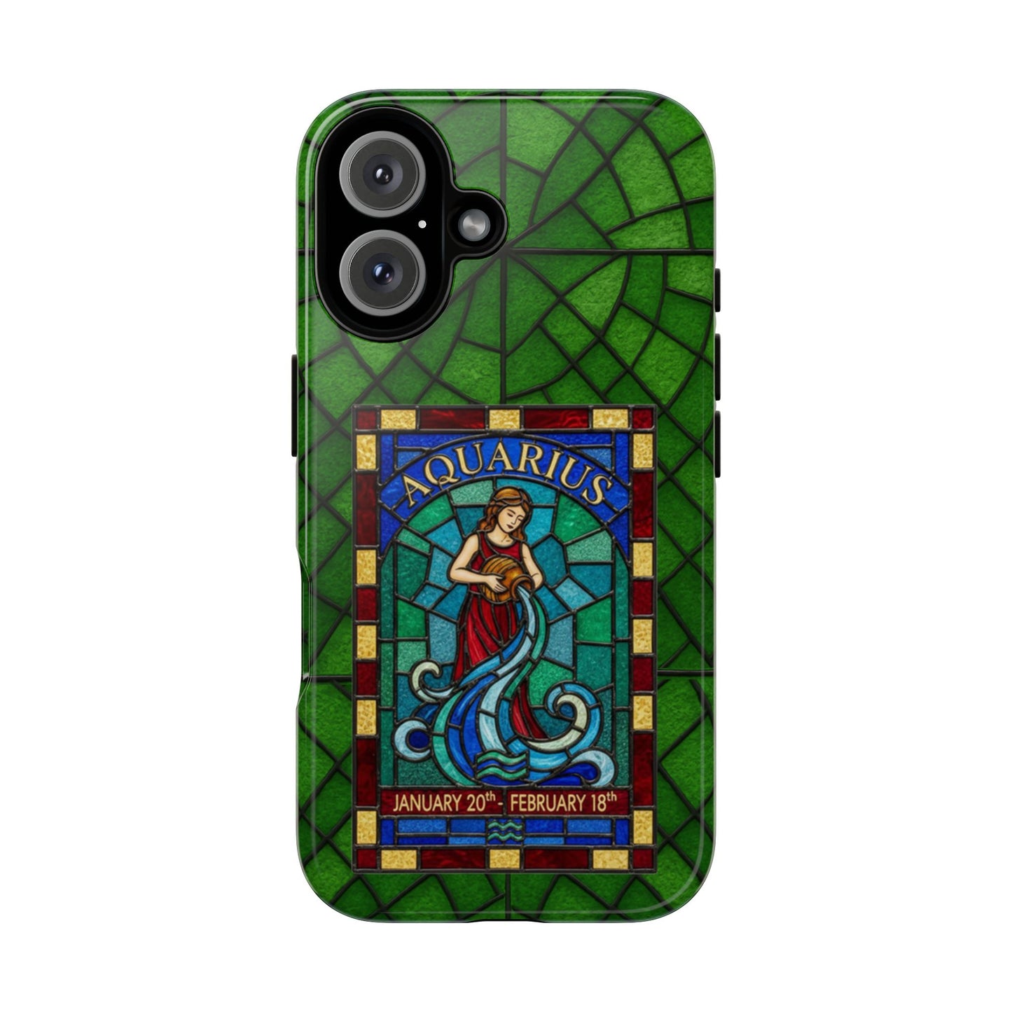 Aquarius Zodiac Stained Glass - Arty Phone Case