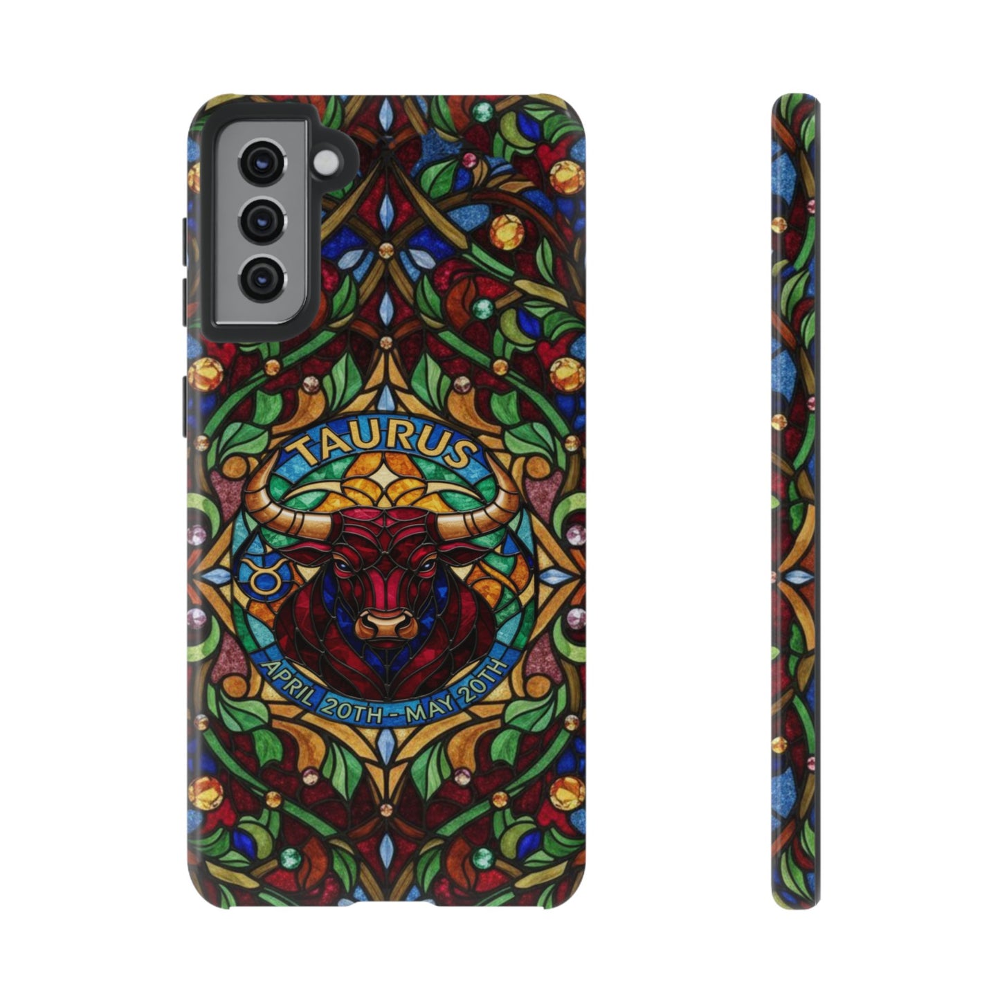 Taurus Zodiac Stained Glass - Arty Phone Case
