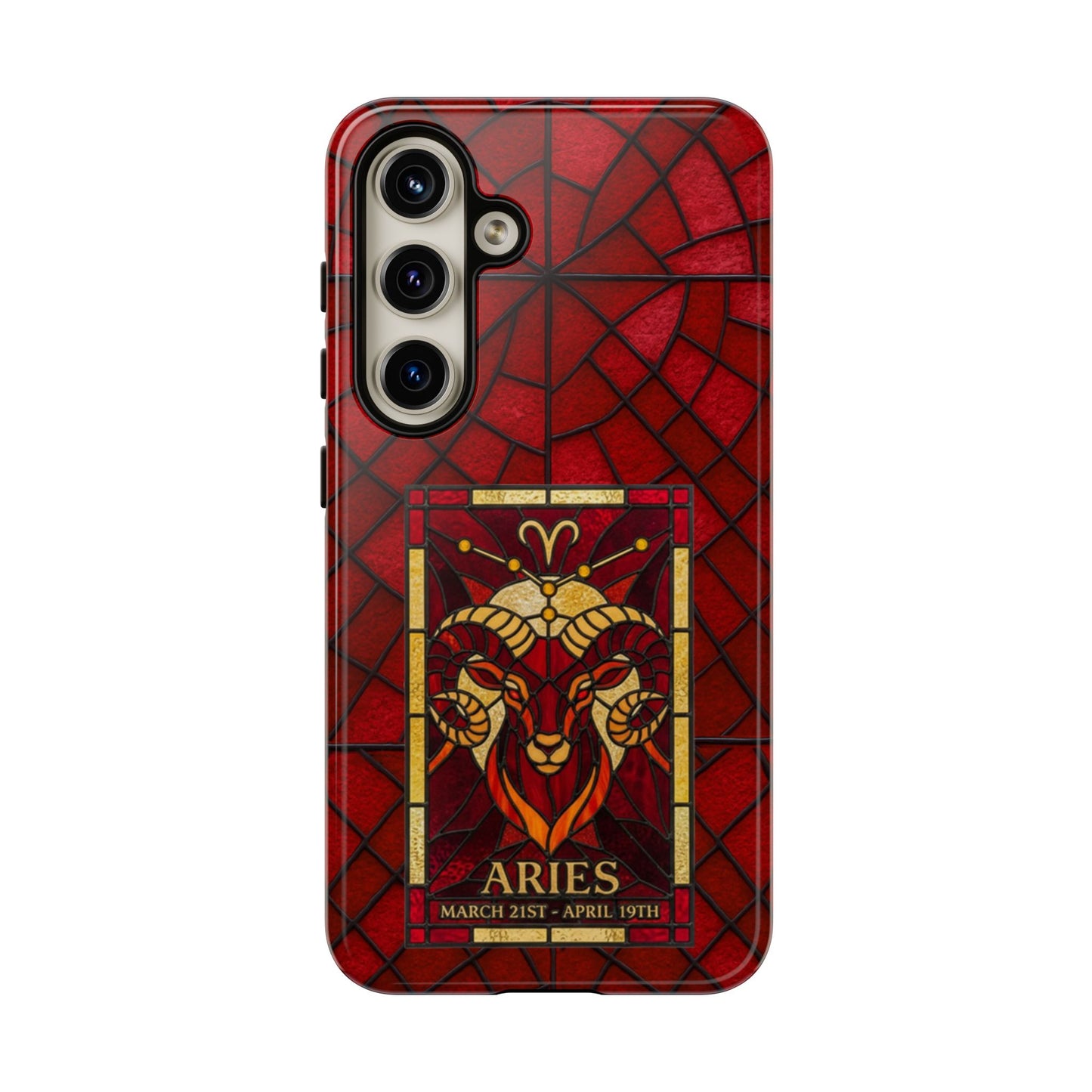 Aries Zodiac Stained Glass - Arty Phone Case